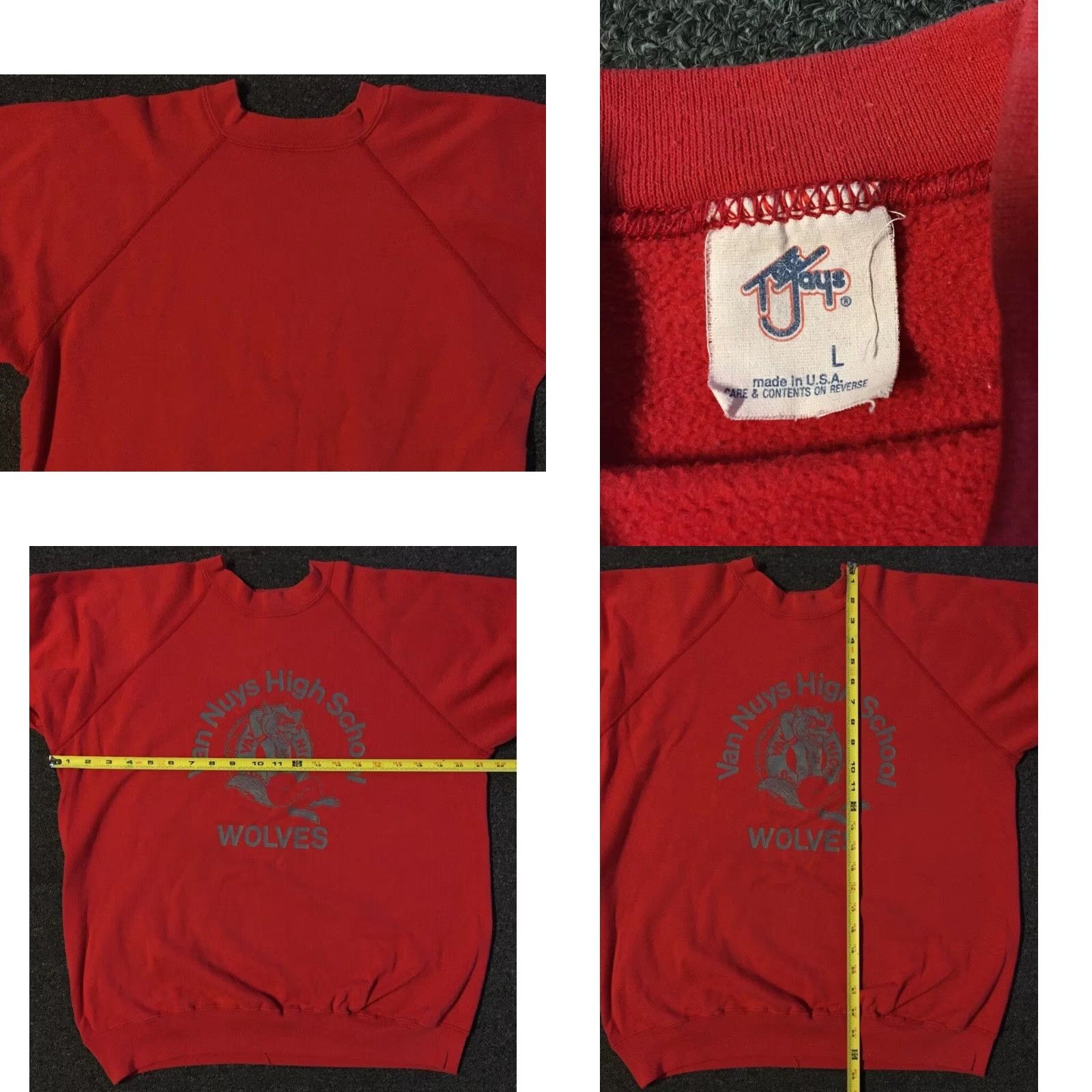 Vintage VINTAGE Van Nuys High School Faded Sweatshirt S Red 80s 70s College Sports Track & Field Pullover Hoodie Mens Size S Size US S / EU 44-46 / 1 - 8 Thumbnail