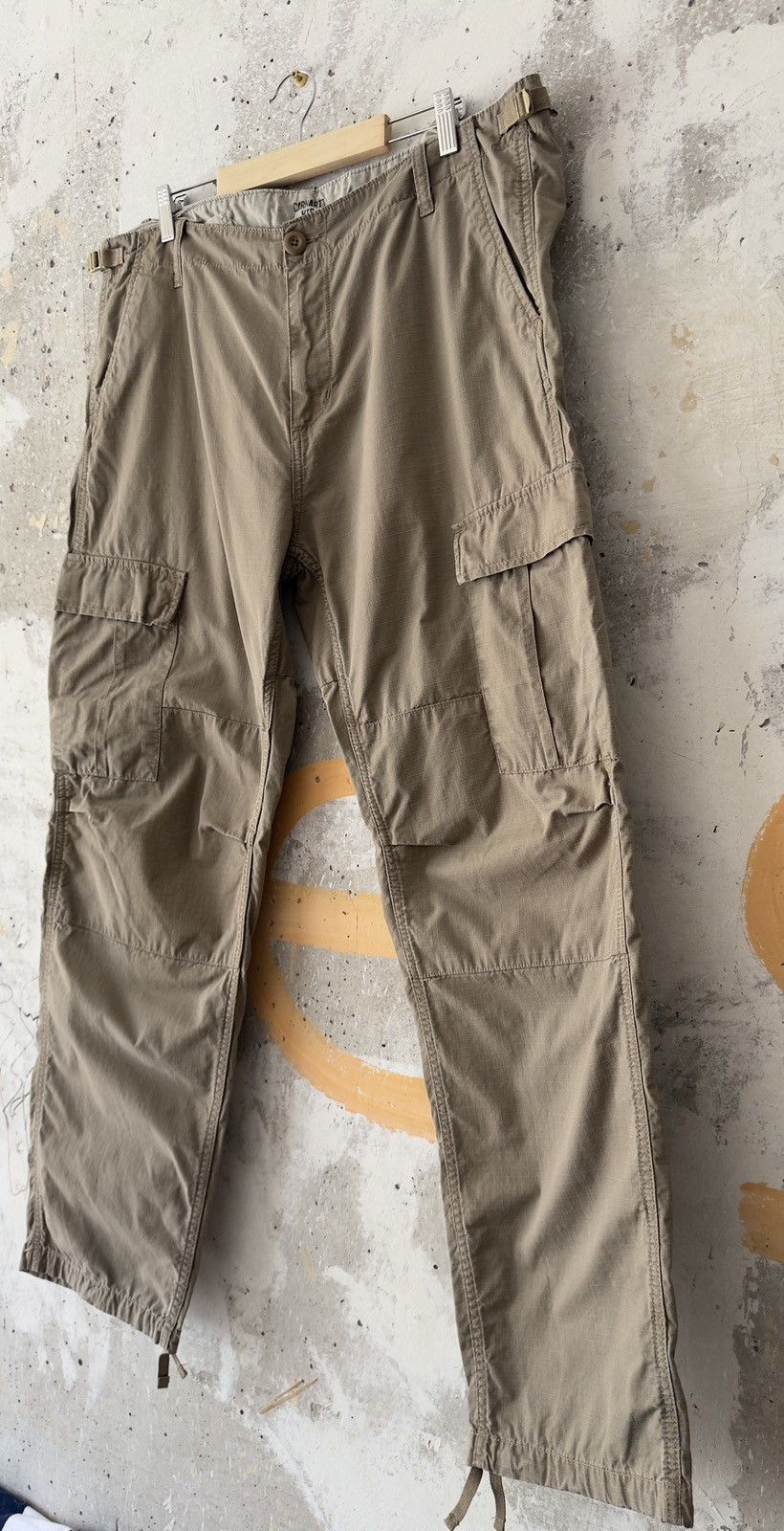 Carhartt WIP Beige Ripstop Aviation Cargo Pants Size 36