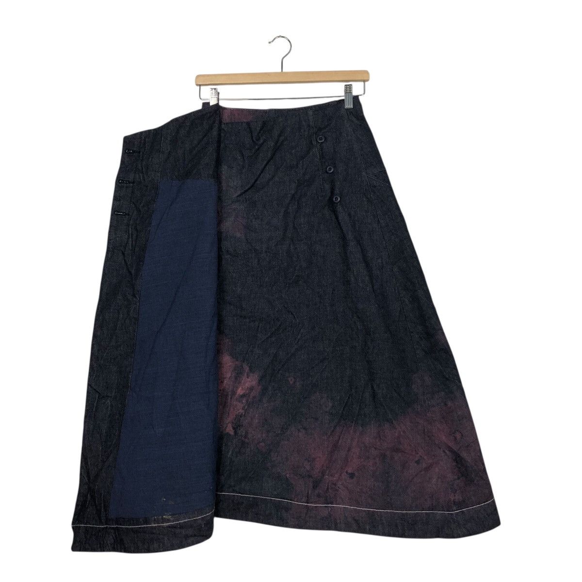 Japanese Brand 📌Acid Wash Design Punk Style Urvin Skirt Made in Japan Size 26" / US 2 / IT 38 - 14 Thumbnail