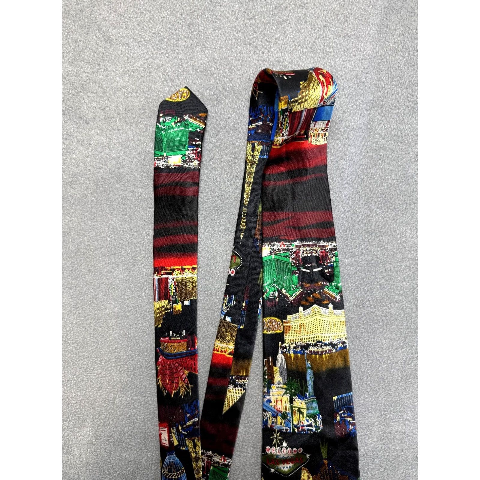 Vintage VINTAGE Museum Artifacts Tie Mens Las Vegas Nights Handmade Silk Neck All Size ONE SIZE - 5 Thumbnail