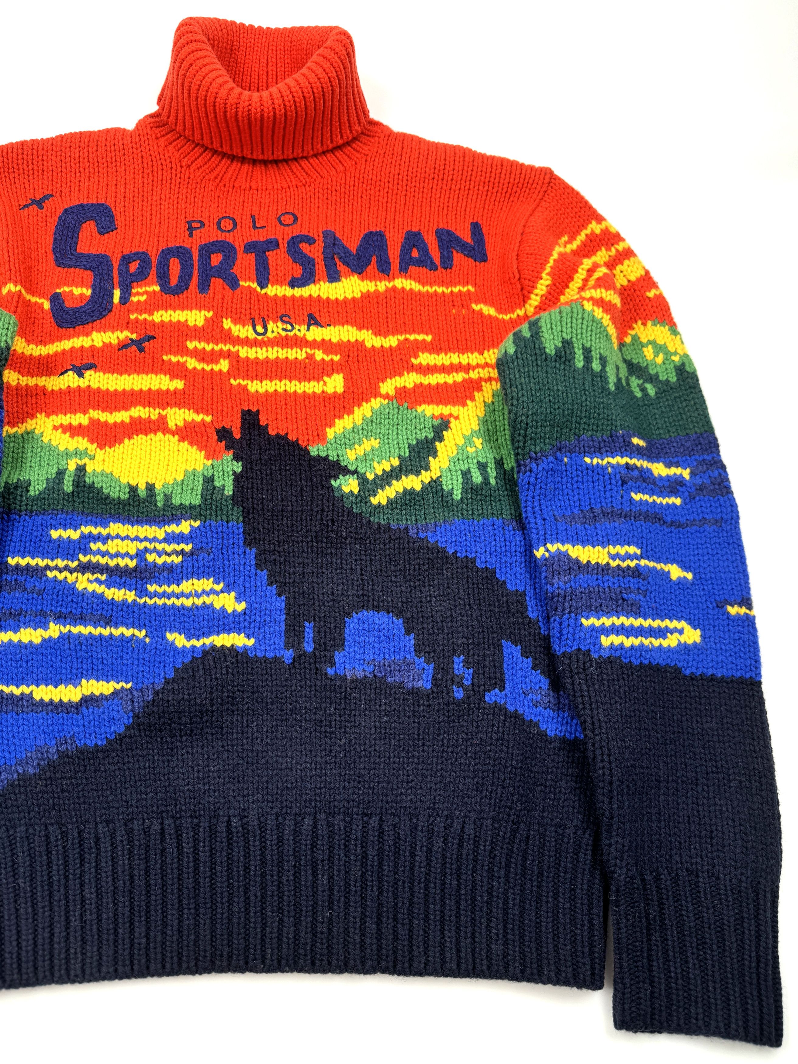 Polo Ralph Lauren RALPH LAUREN POLO SPORTSMAN WOLF HOWL TURTLENECK SWEATER Size US S / EU 44-46 / 1 - 7 Thumbnail