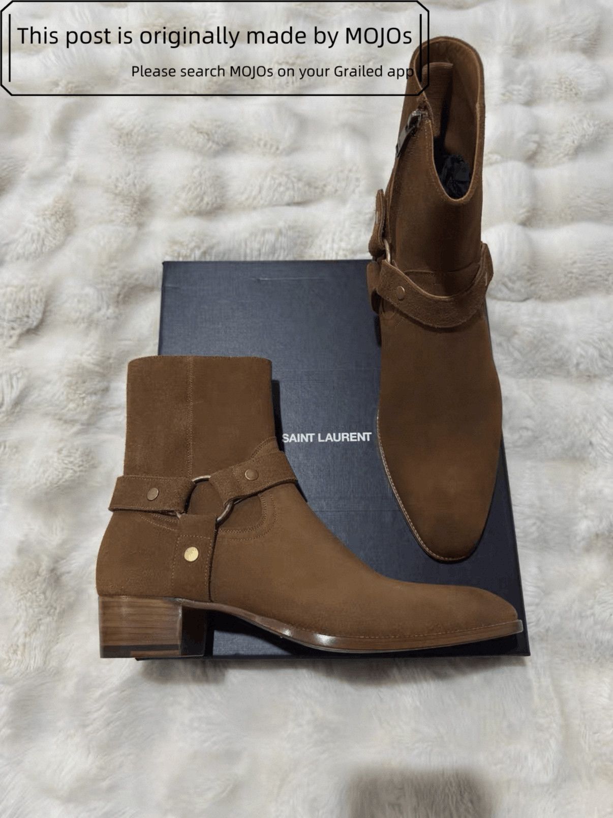Saint Laurent Paris Sz 43.5 Saint Laurent Paris Wyatt 40 Harness Boots mojos1236 Size US 10.5 / EU 43-44 - 1 Thumbnail