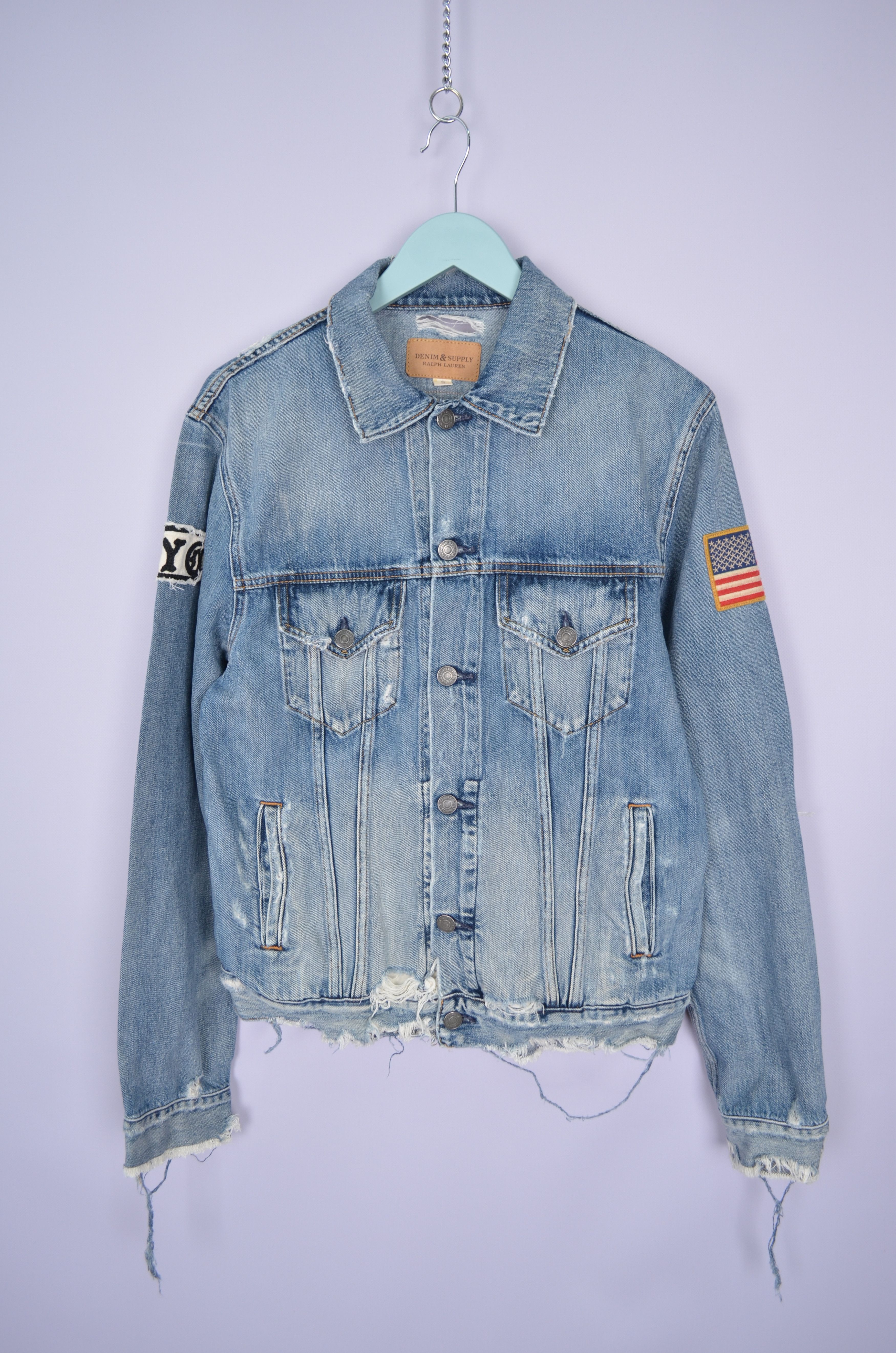 Denim & Supply Ralph Lauren × Designer × Polo Ralph Lauren Ralph Lauren Denim Supply Denim Distressed Trucker Jacket Size US S / EU 44-46 / 1 - 1 Thumbnail
