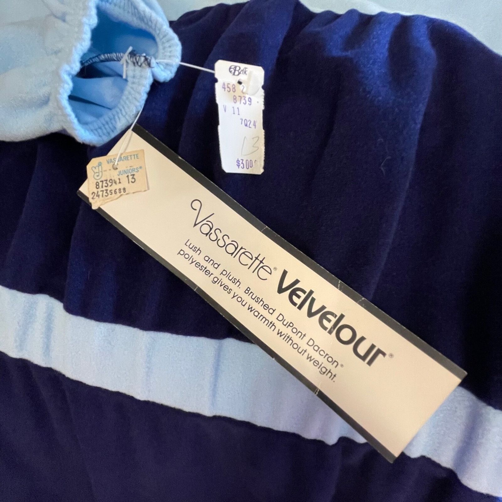 Other Vtg Vassarette Velvelour Junior13 House Robe BLUE Made USA Size M / US 6-8 / IT 42-44 - 9 Thumbnail