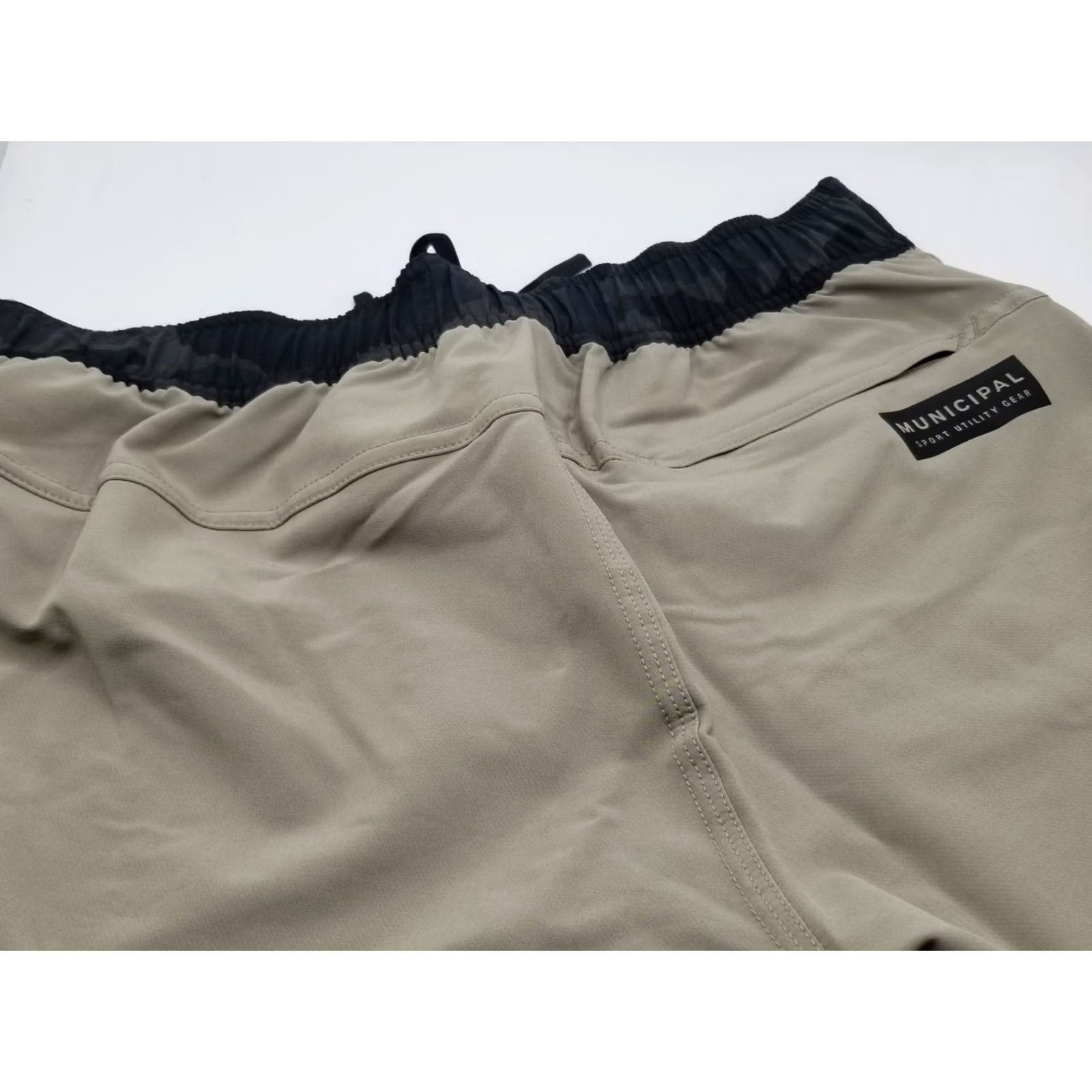 Vintage Municipal Men's Training Shorts Size S Tan Stretch Activewear Sports Size US 29 - 3 Thumbnail