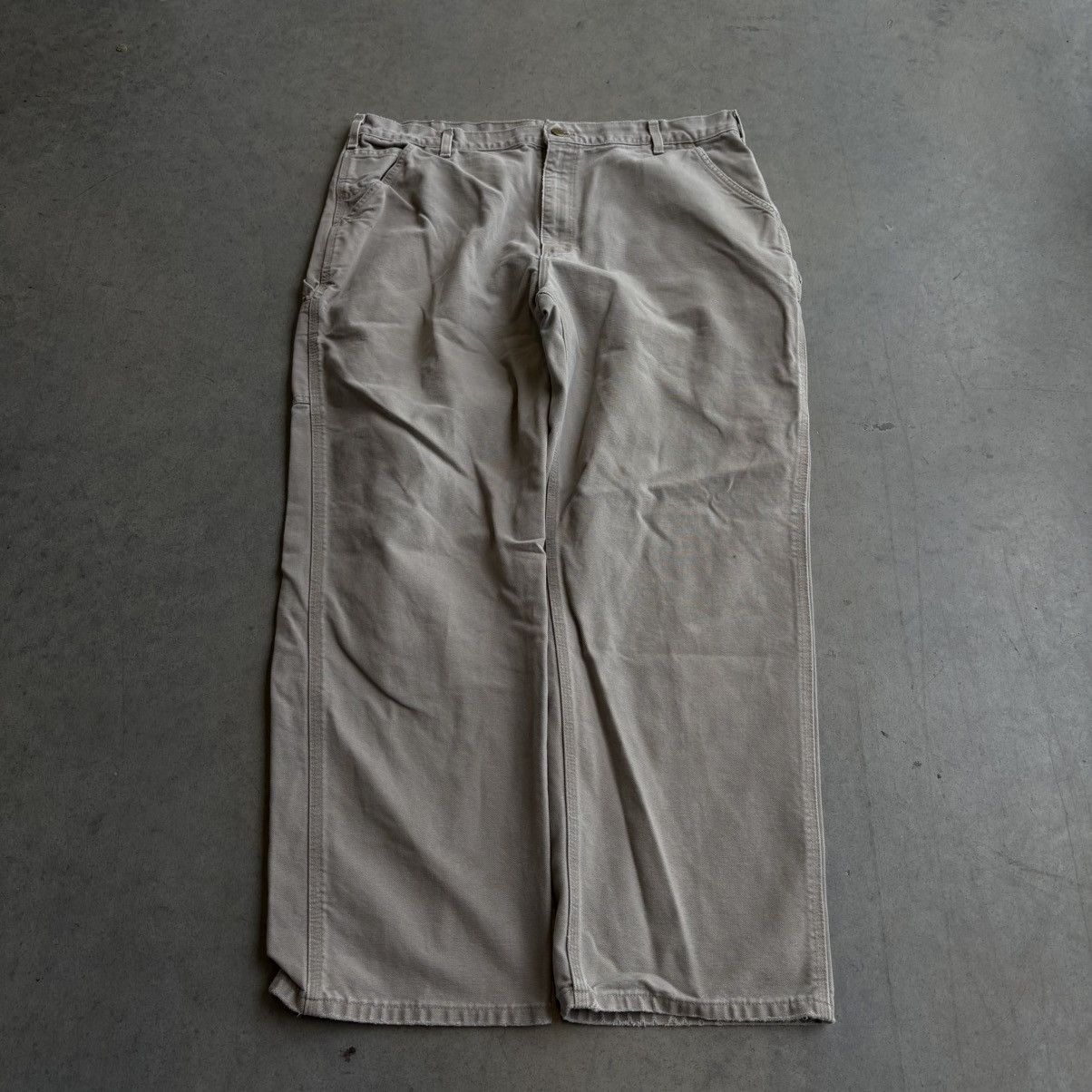 Carhartt × Vintage Vintage 40x30 Carhartt Carpenter Pants Beige Workwear Baggy Size US 40 / EU 56 - 7 Thumbnail