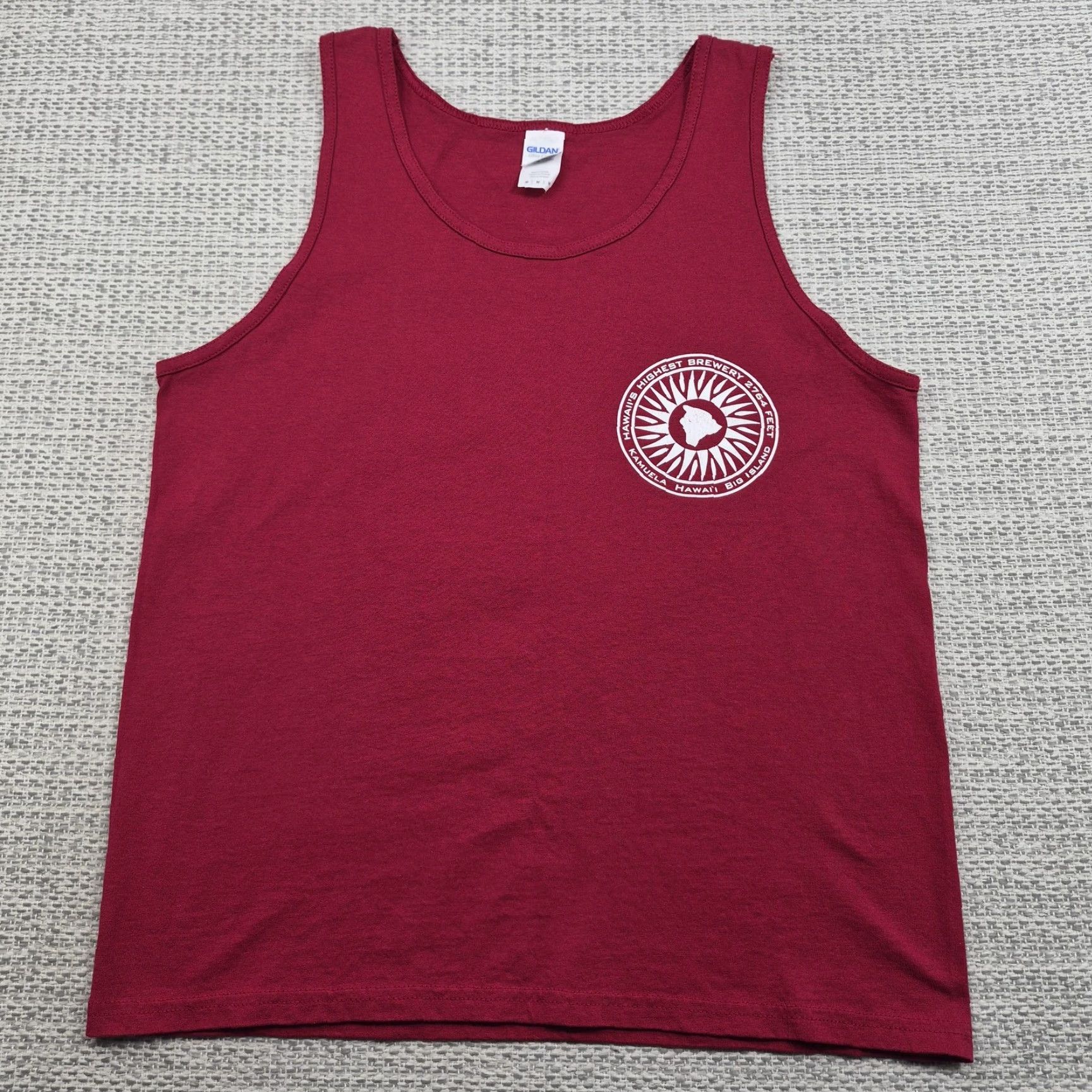 Gildan Big Island Brewhaus Tank Top Mens Medium Red Hawaii Brewery Beer Graphic Tee Size US M / EU 48-50 / 2 - 3 Thumbnail