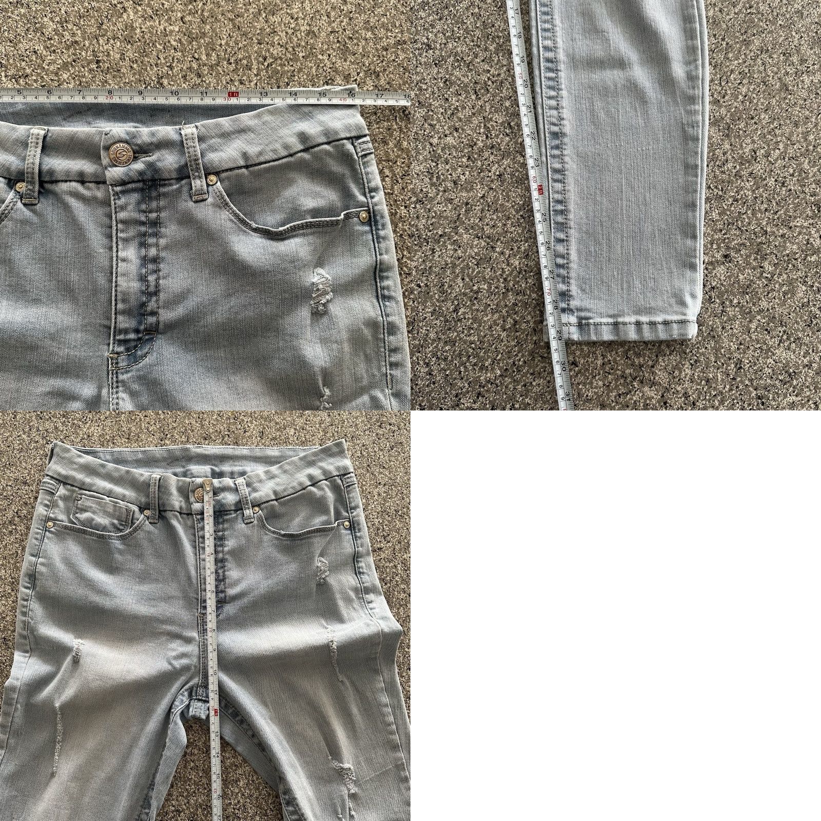 Vintage Seven7 Jeans Womens 12 32x29 High Rise Slimming Stretch Light Wash Denim Jeans Size 24" / US 00 / IT 34 - 8 Thumbnail