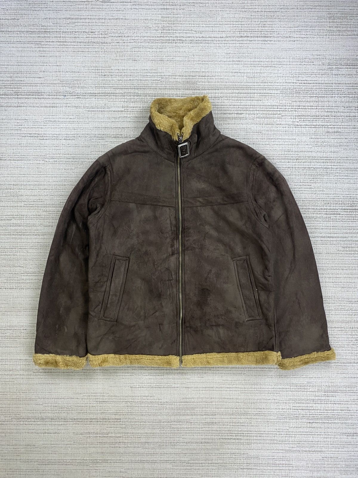 Vintage Bobson International Brown Sherpa Suede Leather Jacket Size US M / EU 48-50 / 2 - 1 Thumbnail
