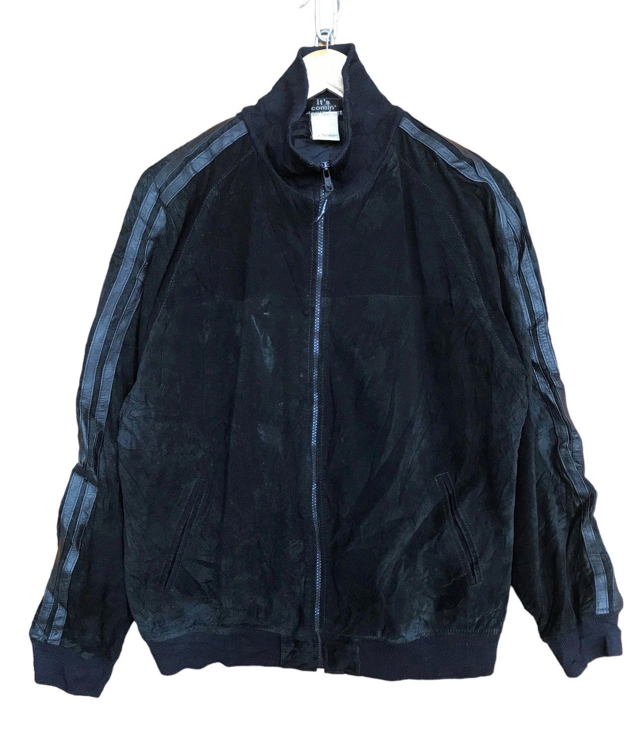Montage Vintage 90s Montage Japan Patina Suede Leather Jacket Size US L / EU 52-54 / 3 - 1 Thumbnail