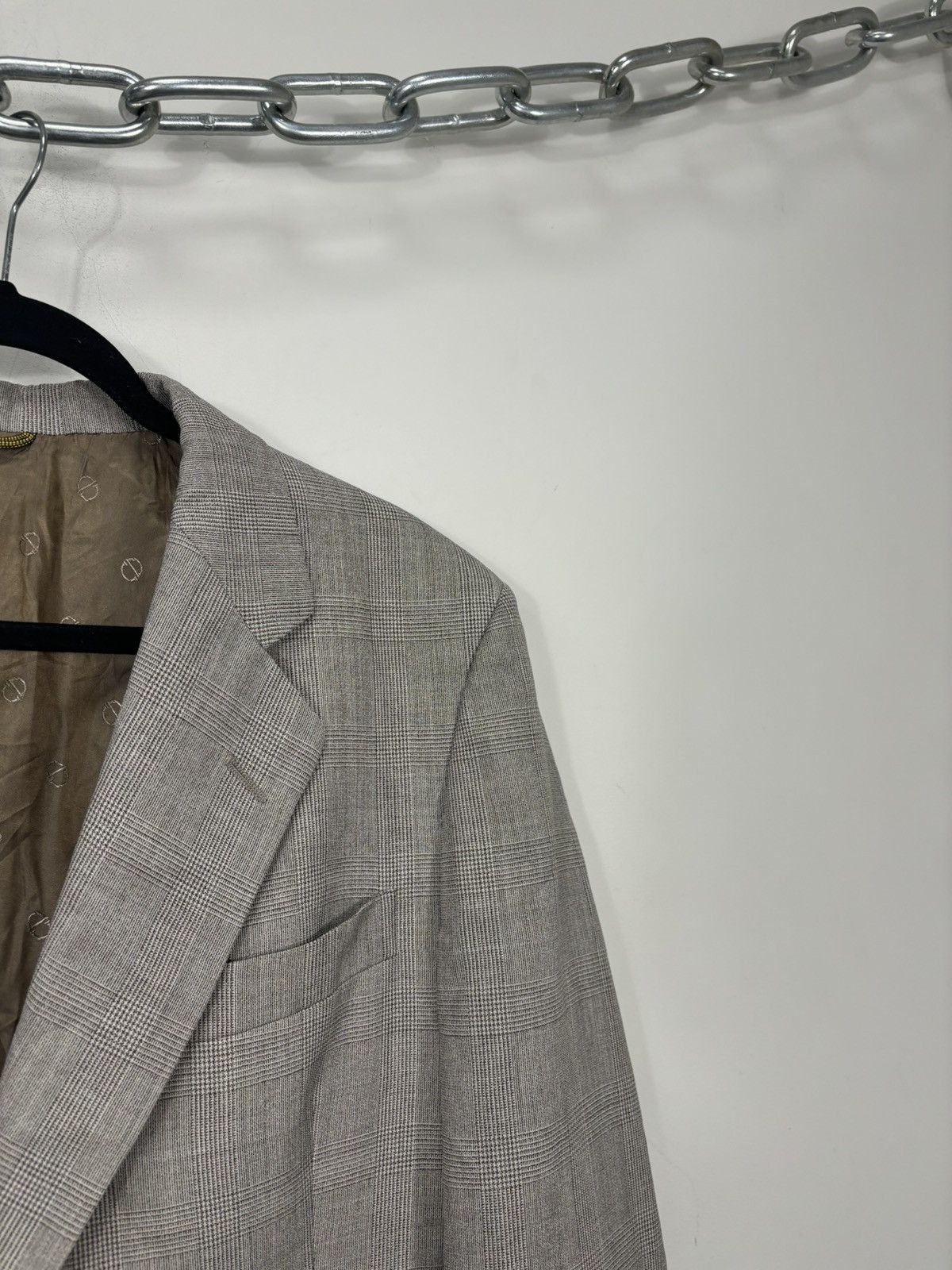 Christian Dior Monsieur Vintage Christian Dior 2-Button Checkered Wool Blazer Jacket Size 48R - 8 Thumbnail