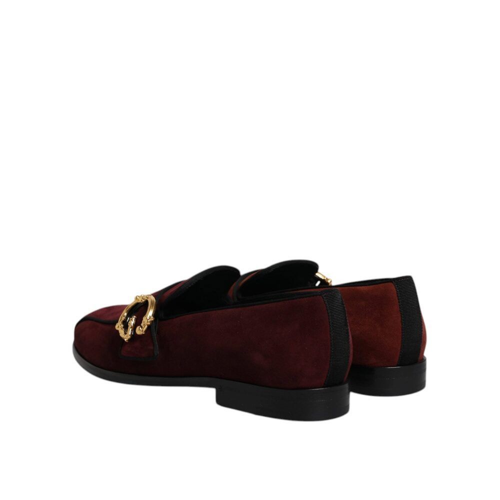 Dolce & Gabbana Dolce & Gabbana Bordeaux Suede Loafers Formal Men Dress Shoe Size US 8 / EU 41 - 5 Thumbnail