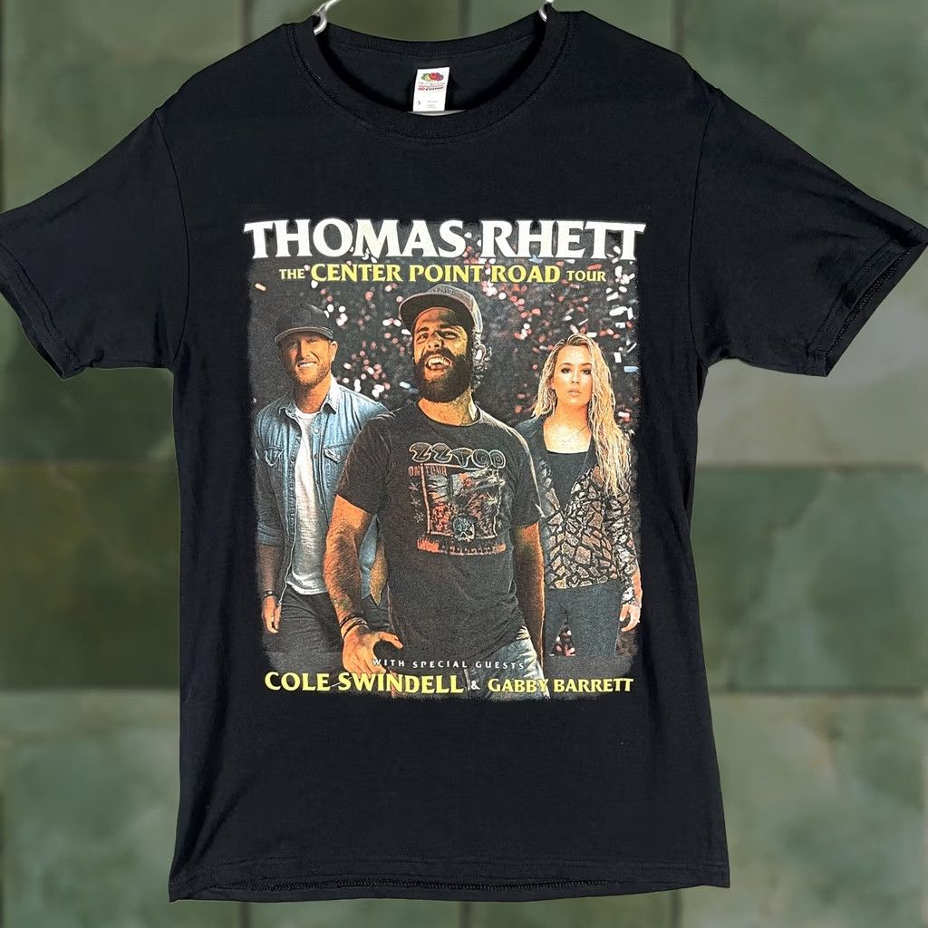 Fruit Of The Loom Thomas Rhett Shirt Mens Small Black Center Point Road Tour 2021 Country Music Tee Size US S / EU 44-46 / 1 - 1 Thumbnail