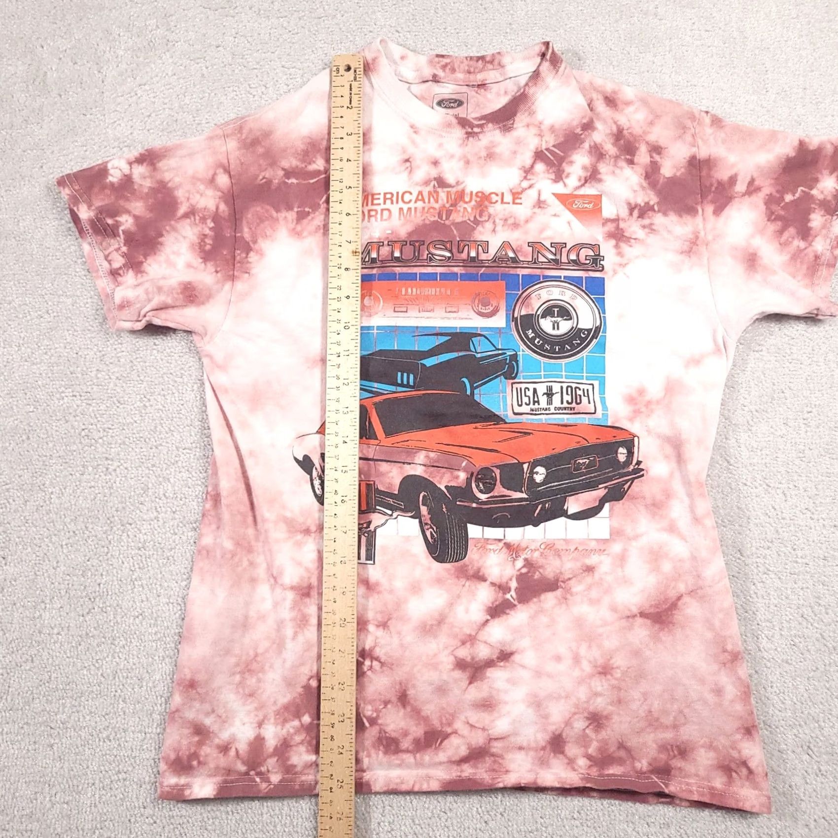 Ford Ford Mustang American Muscle 1964 Shirt Size Medium Red White Tie-Dye Car T Size US M / EU 48-50 / 2 - 5 Thumbnail