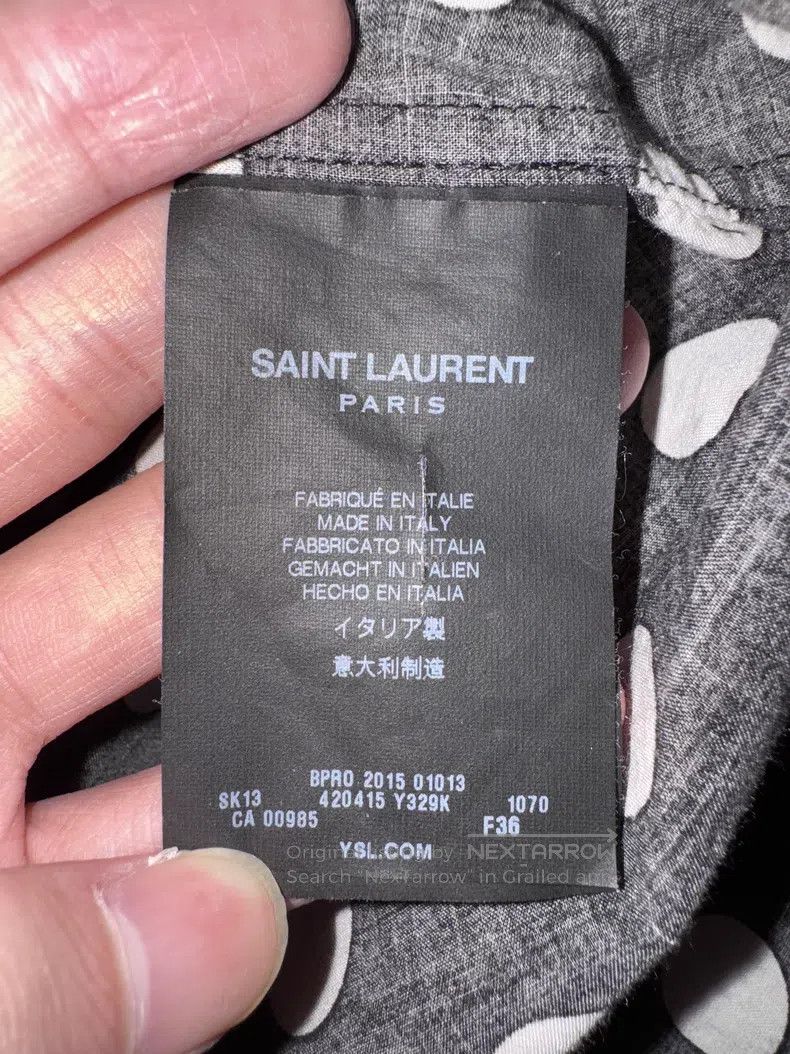Saint Laurent Paris Saint Laurent Paris Black and white fringed large polka do Size XS / US 0-2 / IT 36-38 - 7 Thumbnail