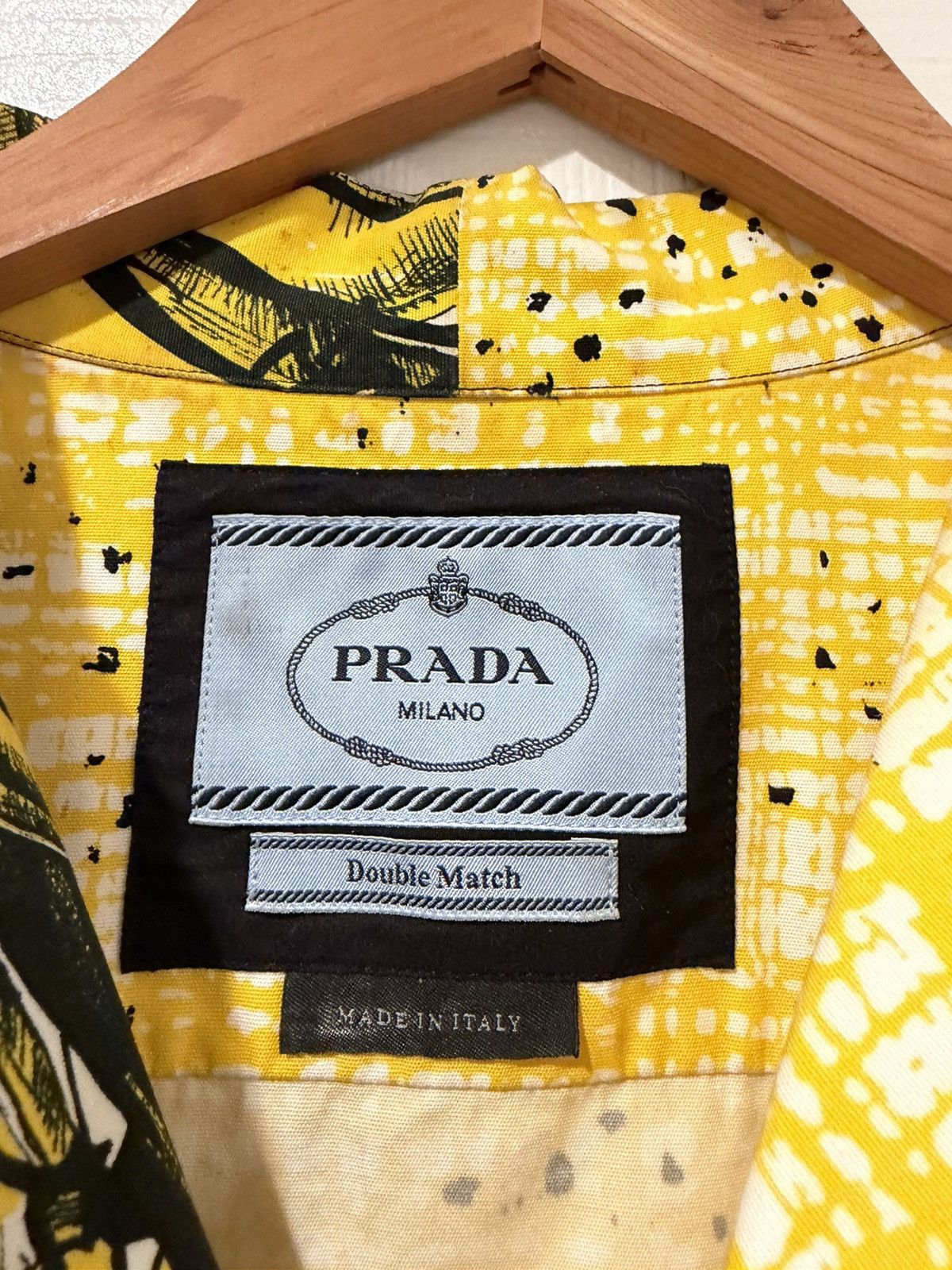 Prada Prada Double Match Banana Poplin Shirt Size Large Size US L / EU 52-54 / 3 - 3 Thumbnail