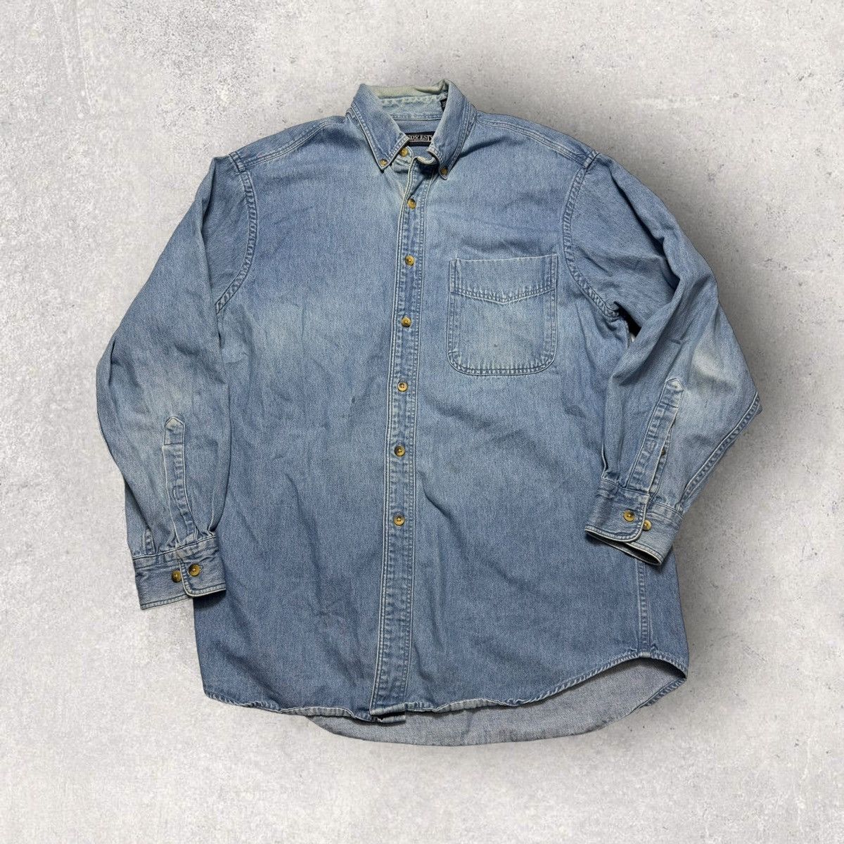 Lands' End × Vintage Vintage Lands End denim shirt Size US M / EU 48-50 / 2 - 1 Thumbnail