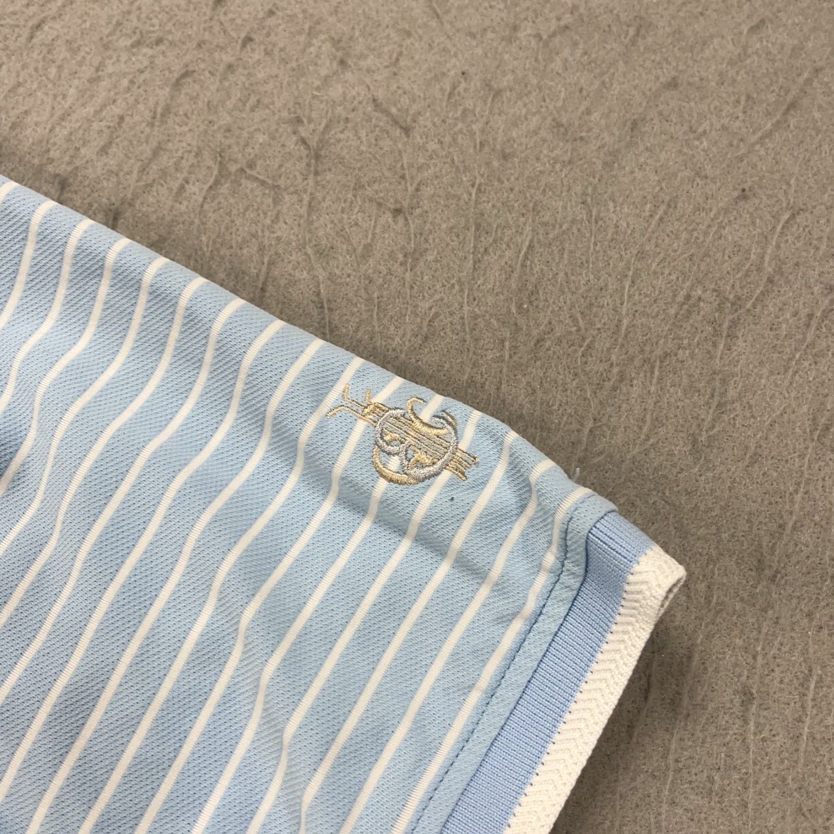 G/FORE G/Fore Polo Shirt Mens Large Blue Striped Golf Performance Perforated Stretch Size US L / EU 52-54 / 3 - 4 Thumbnail