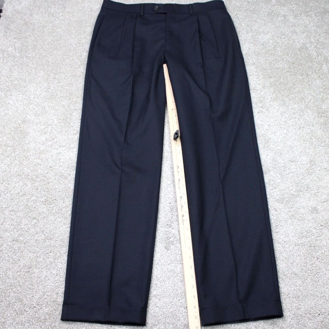 Ralph Lauren LAUREN Ralph Lauren Pants Mens 34 x 32 Gray 100% Wool Flat Front Total Comfort Dress Pants Regular Fit Women's? (correcting) Size US 34 / EU 50 - 3 Thumbnail