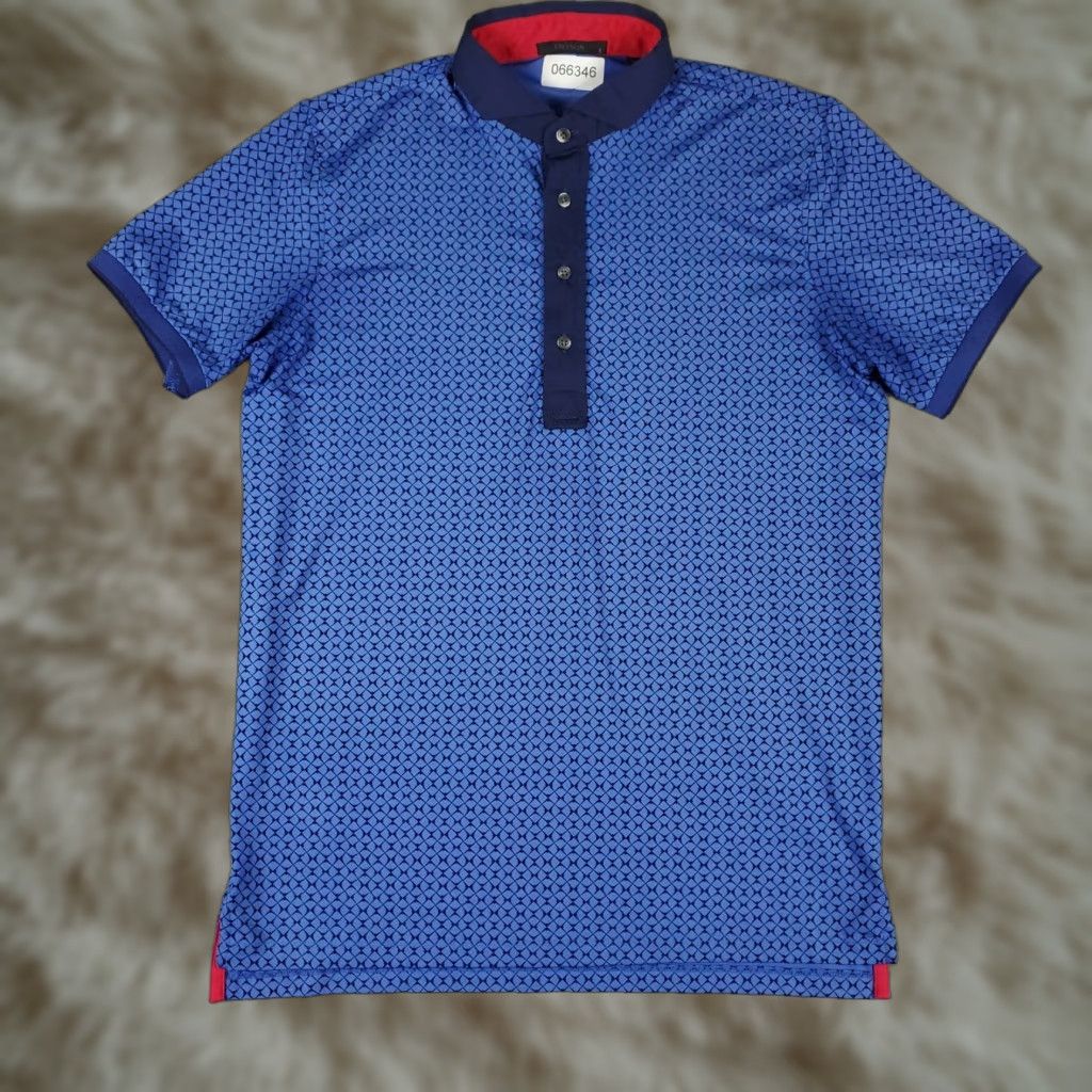 Vintage Greyson Polo Shirt Mens Small Blue Geometric Wolf Golf Short Sleeve Polo Shirt Mens Blue Geometric Wolf Golf Short Sleeve Size US S / EU 44-46 / 1 - 1 Thumbnail