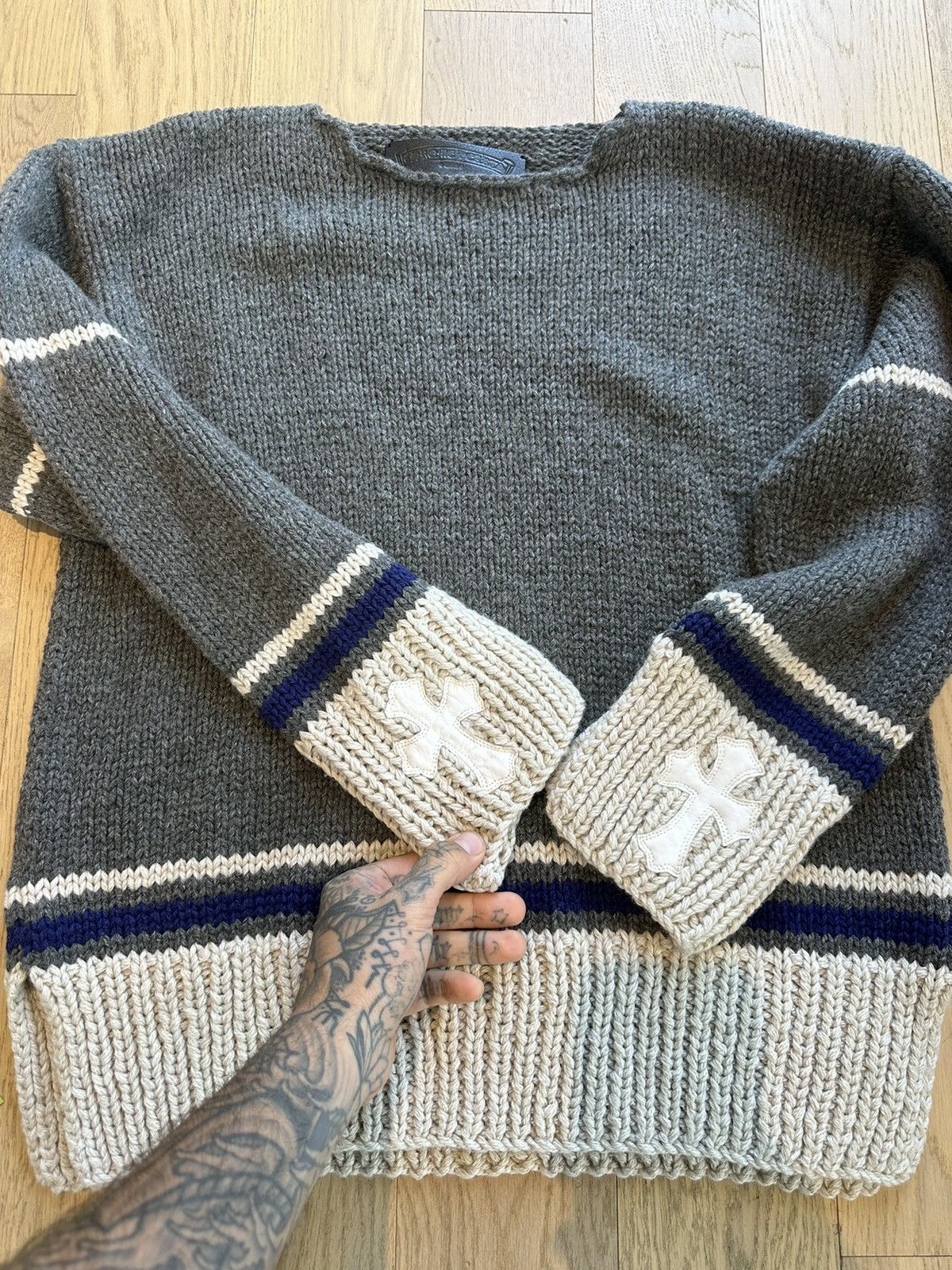 Chrome Hearts Chrome Hearts COZY Cashmere Cross Patch Sweater M L XL XXL Size US XL / EU 56 / 4 - 2 Thumbnail