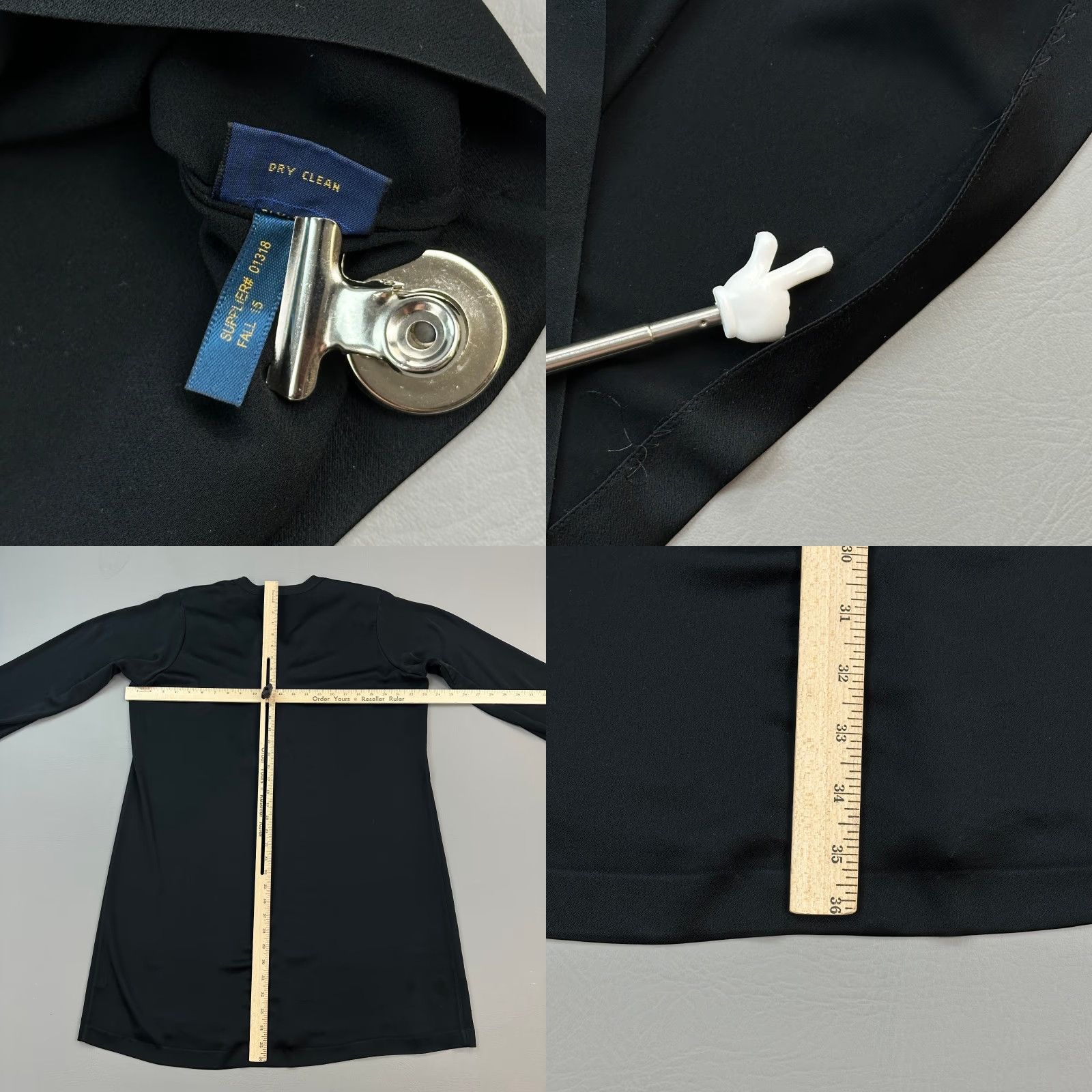 Polo Ralph Lauren Polo Ralph Lauren Dress Women’s 12 Black Tie Neck Long Sleeve Shift Classic Size XL / US 12-14 / IT 48-50 - 8 Thumbnail