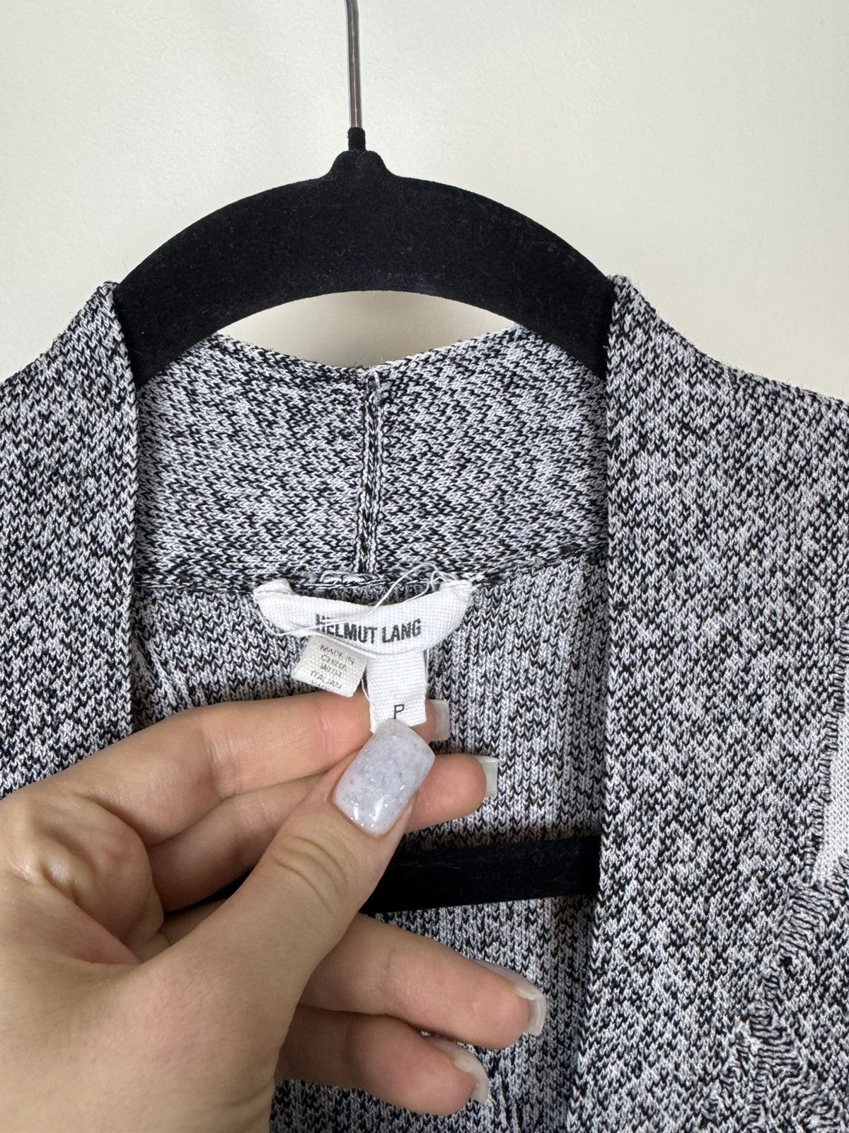 Helmut Lang Helmut Lang Grey Abstract Knit Sweater – P (XS/S) Size S / US 4 / IT 40 - 4 Thumbnail