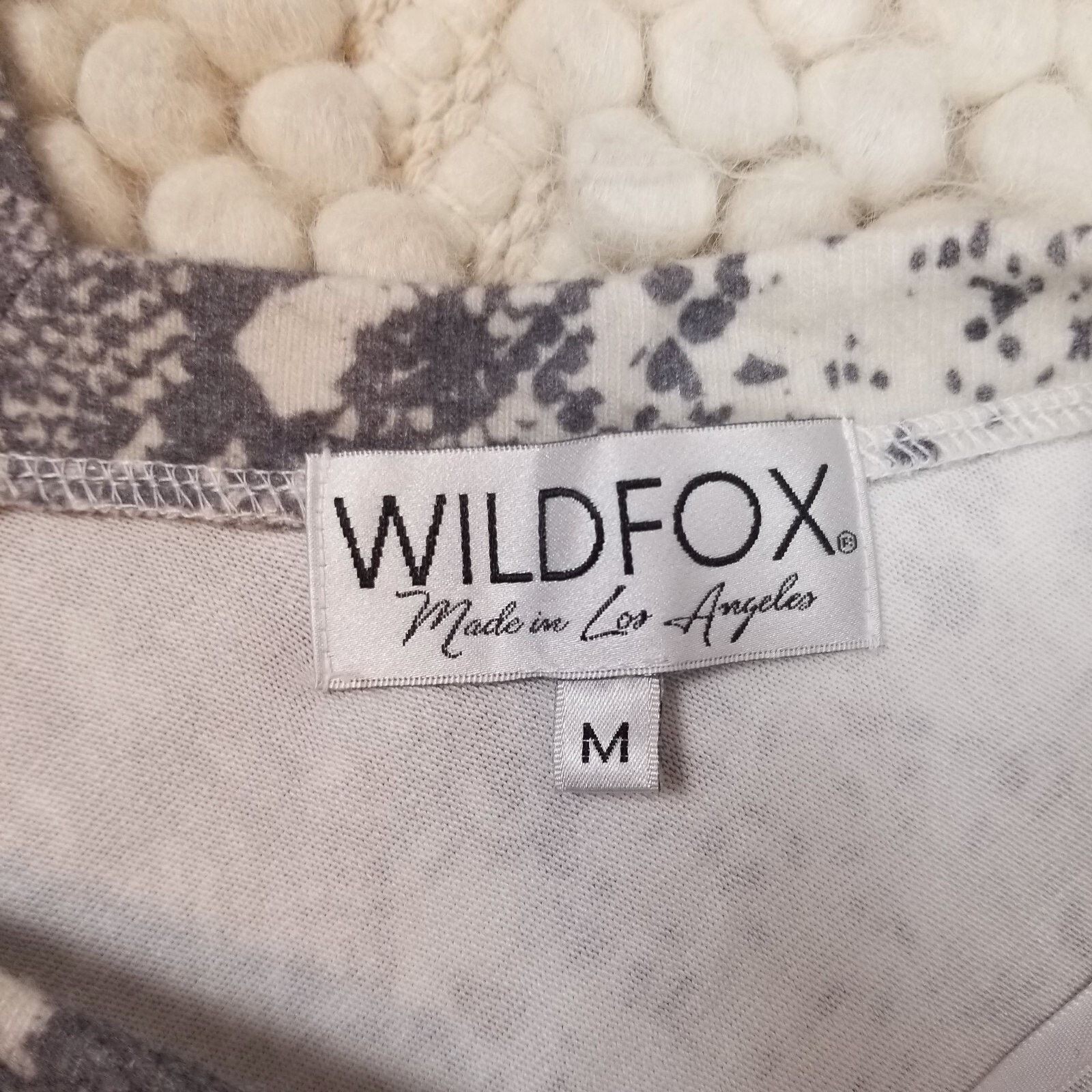 Wildfox Wildfox "Daphne" V-Neck Pullover Sweater Gray Python Print M Size M / US 6-8 / IT 42-44 - 7 Thumbnail