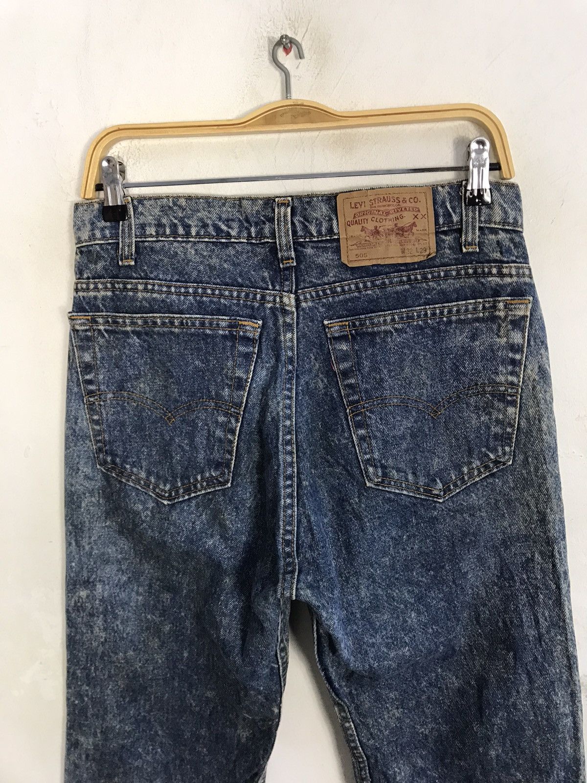 Levi's Vintage Clothing Levi's Lot 505 Zipper Indigo Denim Cu Acid Wash Size US 29 - 4 Thumbnail