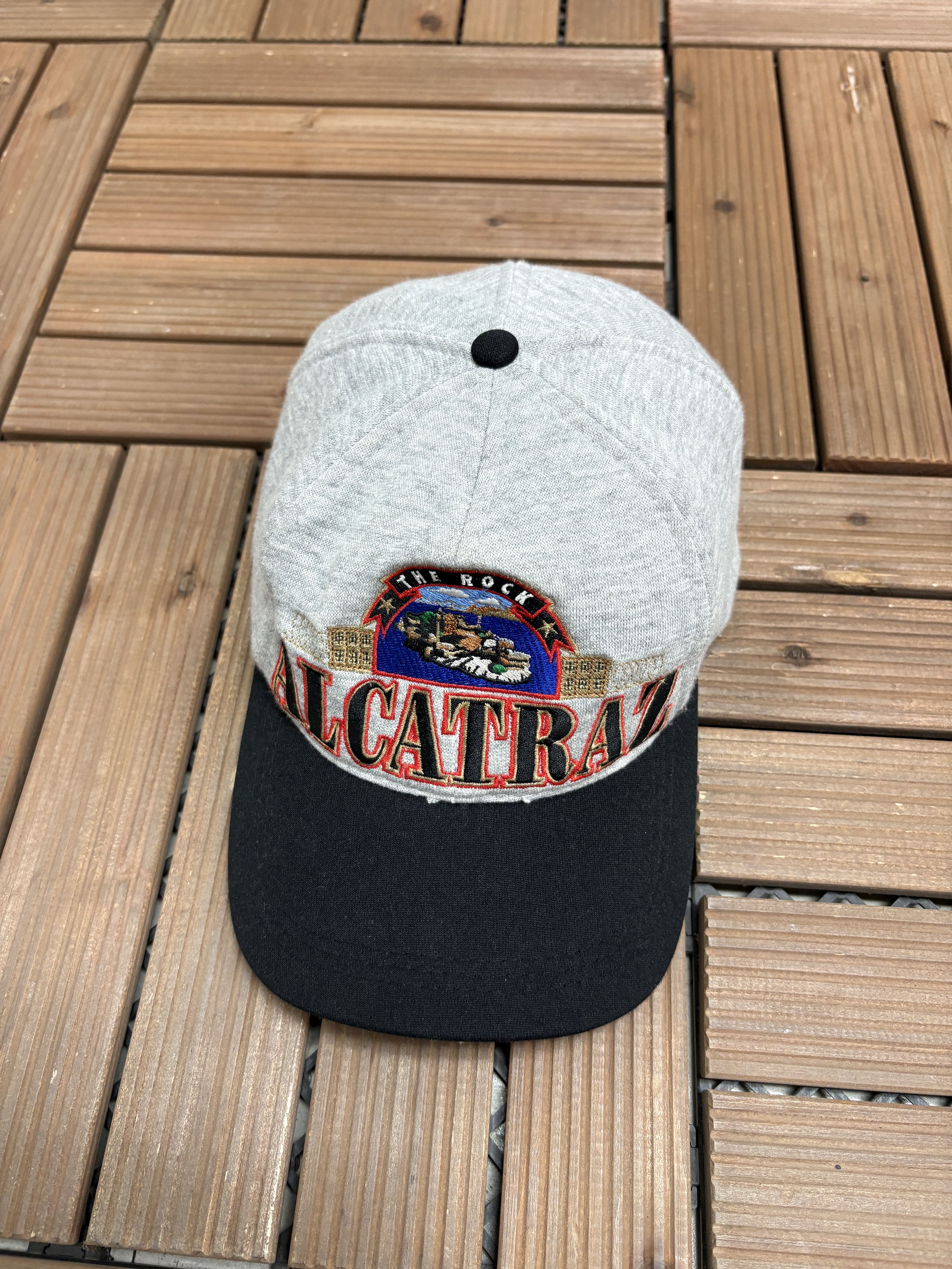 Vintage Alcatraz "The Rock" Vintage Grey Snap Back Hat Cap Size ONE SIZE - 1 Thumbnail