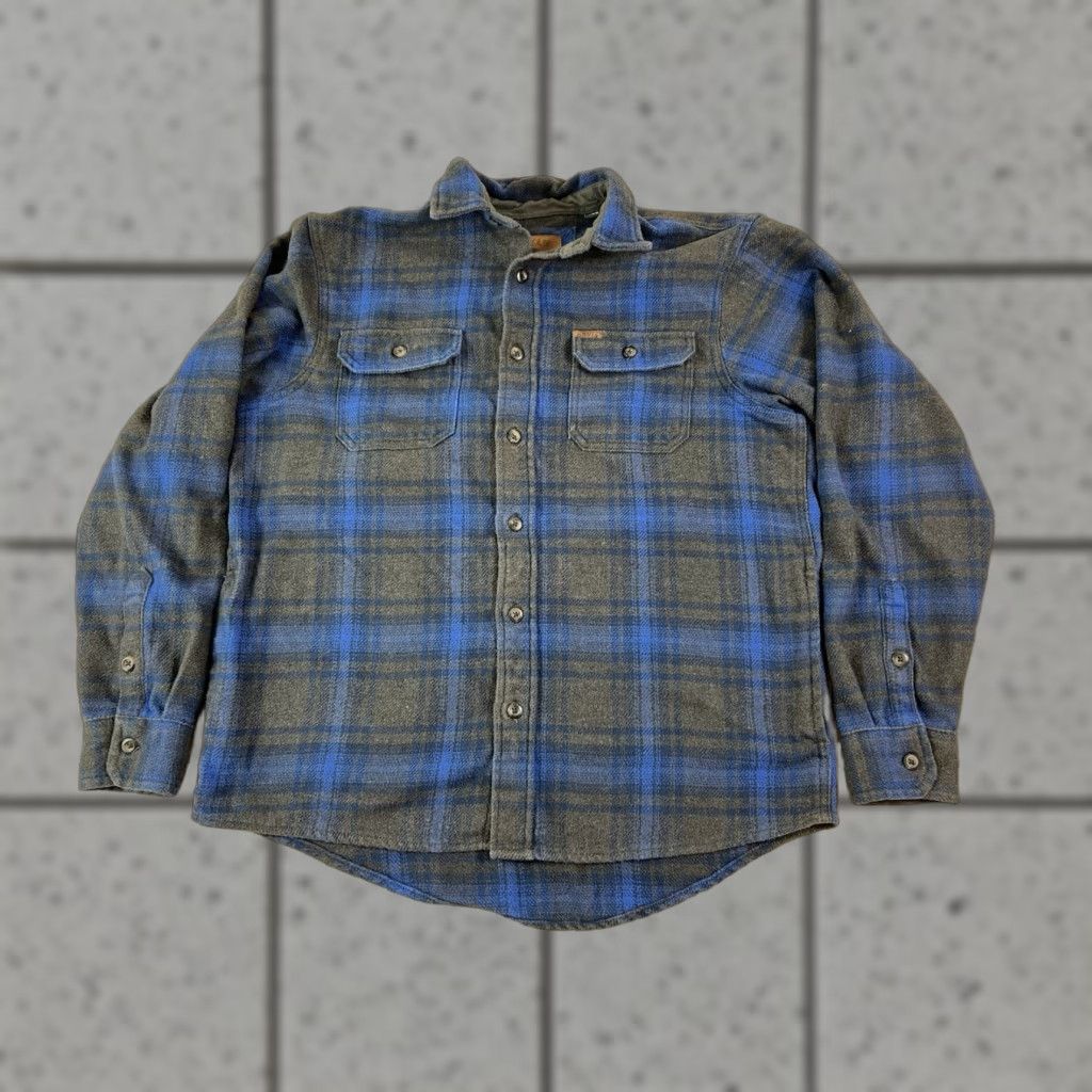 Orvis Orvis Shirt Plaid Long Sleeve Button-Up Men's Blue Medium | Cotton Polyester Flannel, Button-Up, Casual, Regular Fit Size US M / EU 48-50 / 2 - 1 Thumbnail