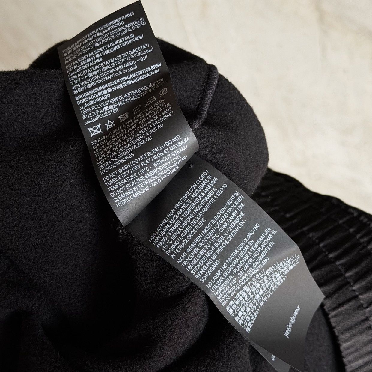 Saint Laurent Paris Saint Laurent Paris Tonal Signature Spell Out Logo Hoodie Size US XL / EU 56 / 4 - 6 Thumbnail