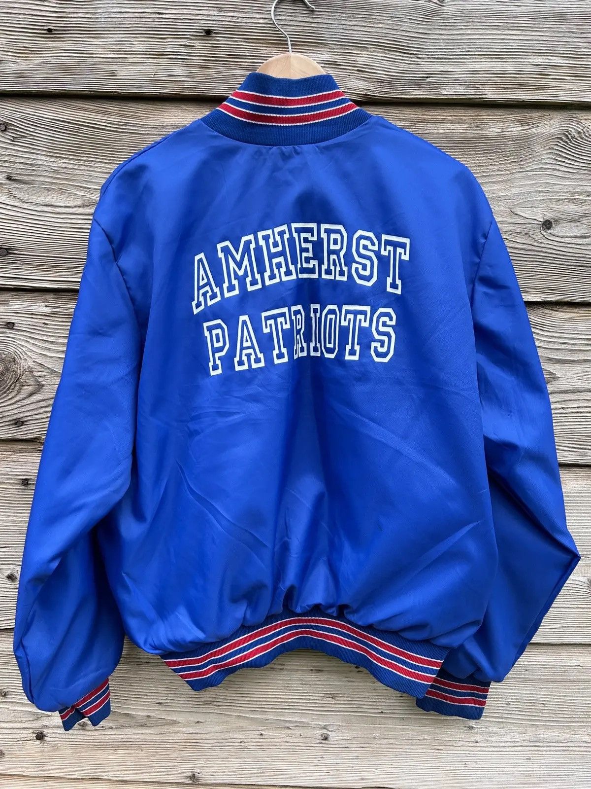 Vintage 80s Vintage Amherst Patriots College Bomber Jacket Size US L / EU 52-54 / 3 - 7 Thumbnail