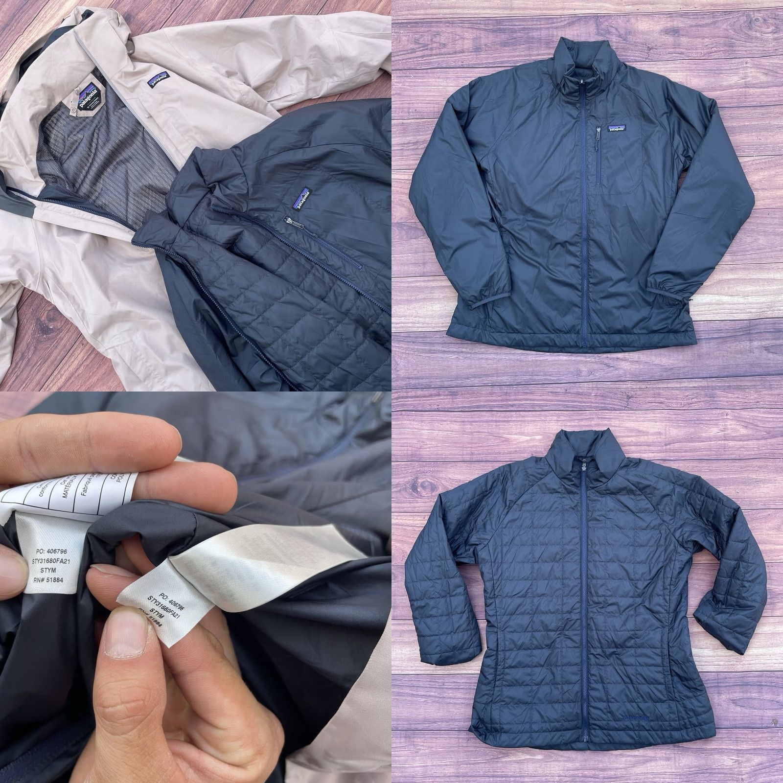 Patagonia Patagonia Womens Recco Beige Gray Reversible 3-in-1 Snowbelle Jacket XL Beige Womens 3-in-1 Reversible Jacket Size XL / US 12-14 / IT 48-50 - 8 Thumbnail