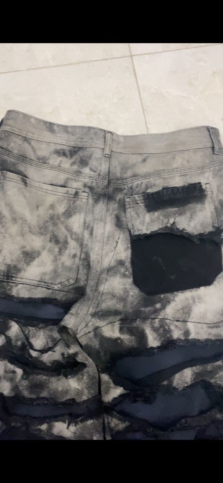 Handmade Iseethemshdws Dirty Dust Distressed Flared Denim Size US 36 / EU 52 - 4 Thumbnail