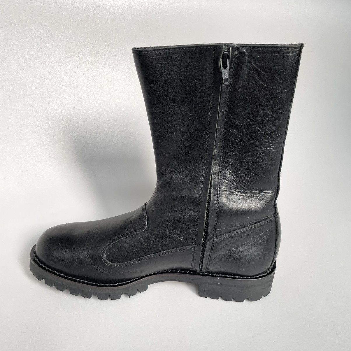 Yohji Yamamoto A/W 11 Black Leather Biker Boots Size US 8.5 / IT 38.5 - 10 Thumbnail