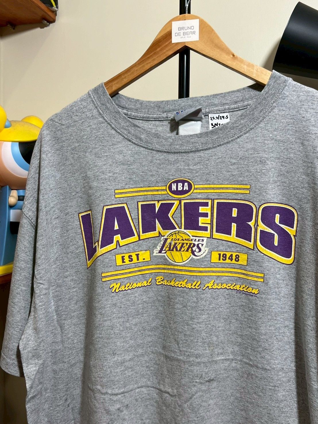 NBA × Vintage Vintage 90's Los Angeles Lakers NBA shirt bnz02 Size US XXL / EU 58 / 5 - 1 Thumbnail