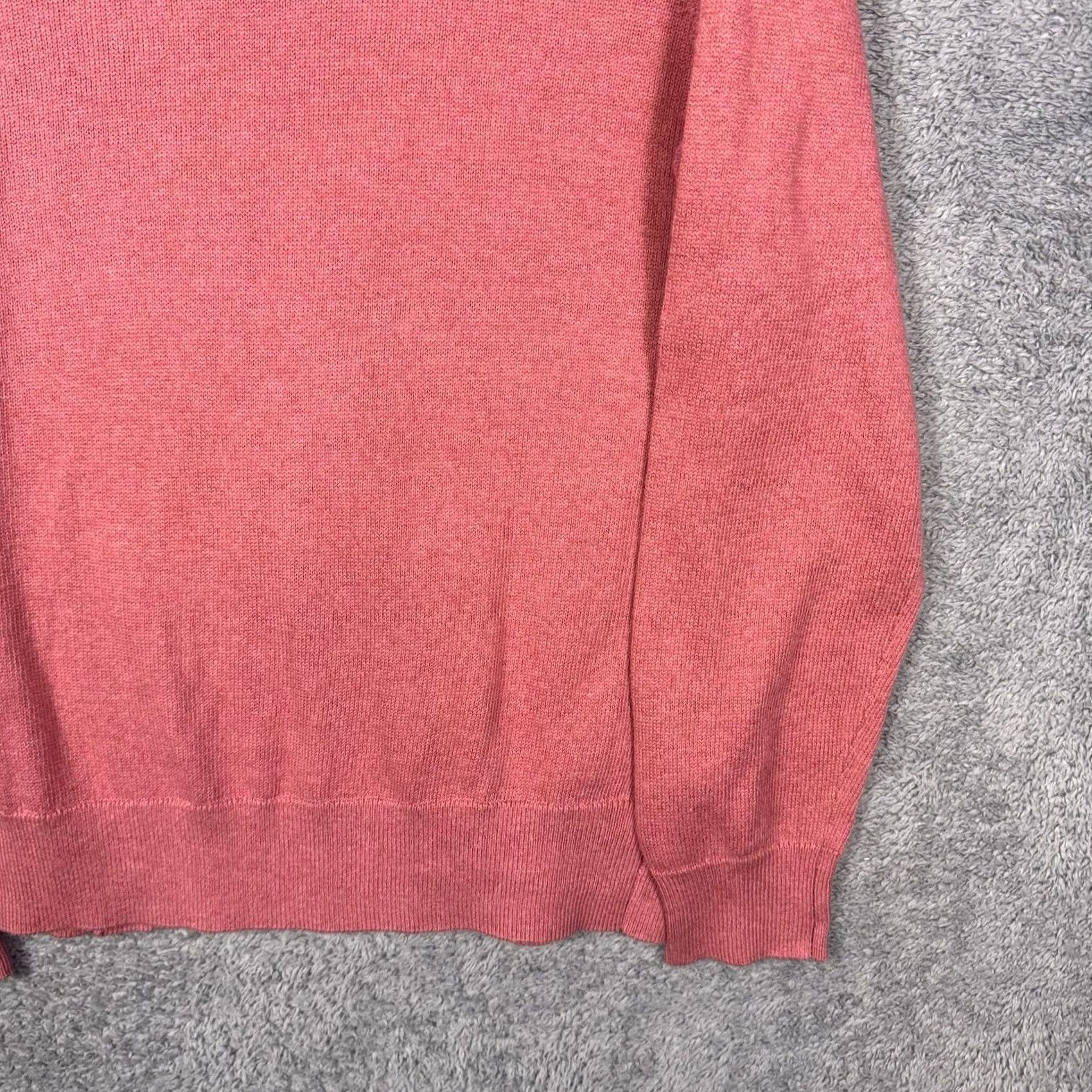 J.Crew J.Crew Half-Zip Sweater Men M Pink Pullover Cotton Ribbed Trim Long Sleeve BF091 Size US M / EU 48-50 / 2 - 4 Thumbnail