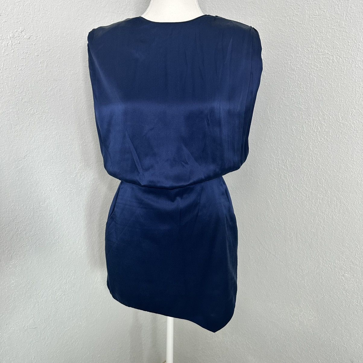 NWOT Amanda Uprichard Aisling dress blue silk mini dress XS