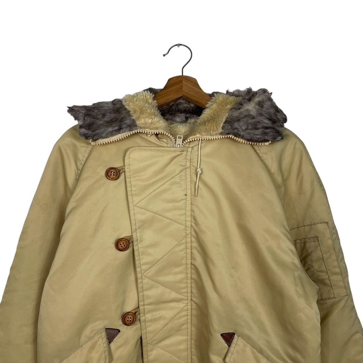 Wrangler Vintage 80s Wrangler Rapid Train N2B Sherpa Lined Jacket Size US M / EU 48-50 / 2 - 2 Thumbnail