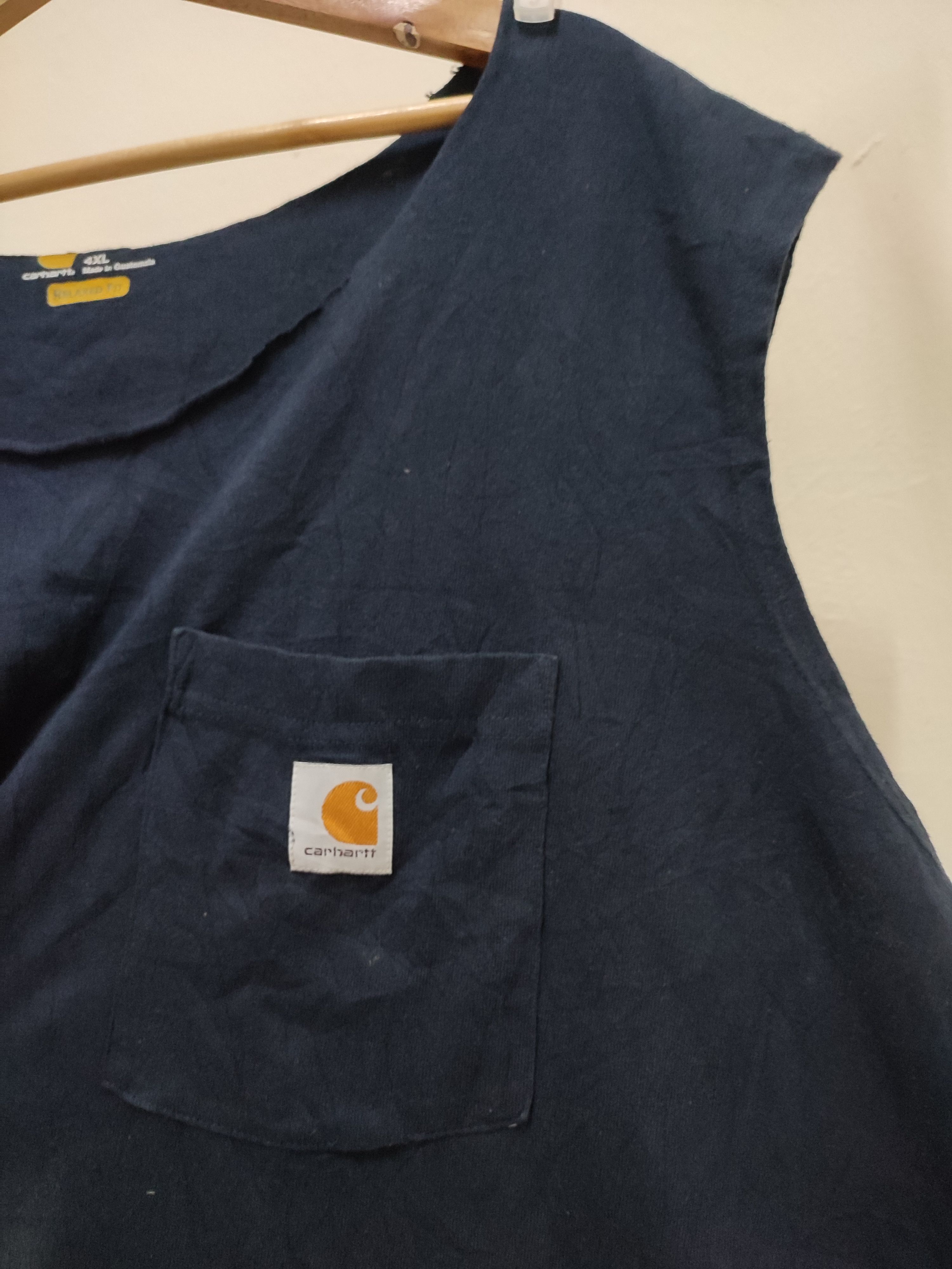 Carhartt Big Size Carhartt Sleeveless Single Pocket Tees Size US XXL / EU 58 / 5 - 6 Thumbnail