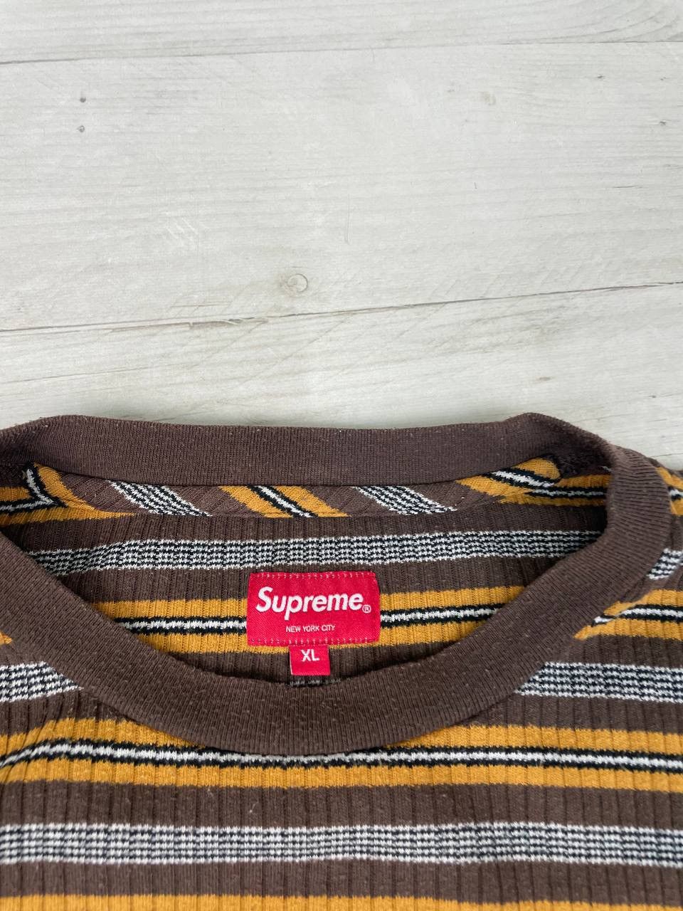 Supreme Supreme Raised Stripe Long Sleeve T Shirt Size US XL / EU 56 / 4 - 6 Thumbnail