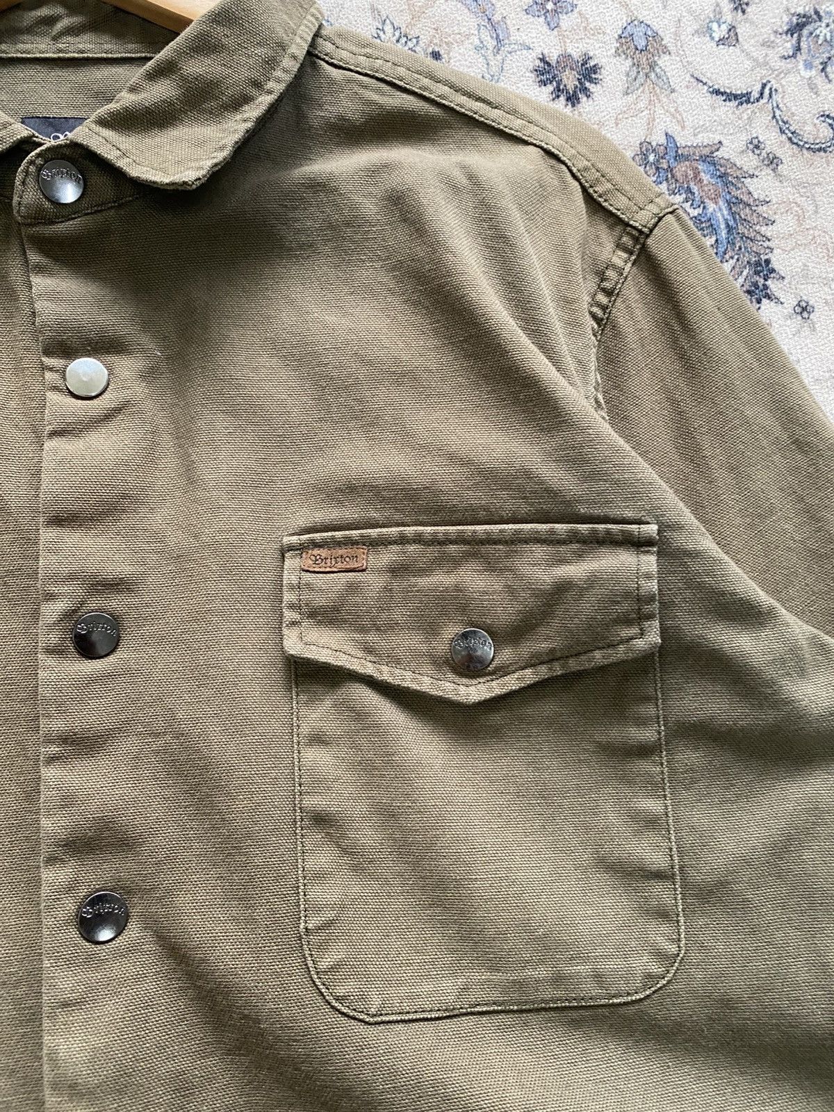Carhartt VINTAGE BRIXTON DISSTRESSED DETROIT CANVAS LS SHIRT Size US M / EU 48-50 / 2 - 5 Thumbnail