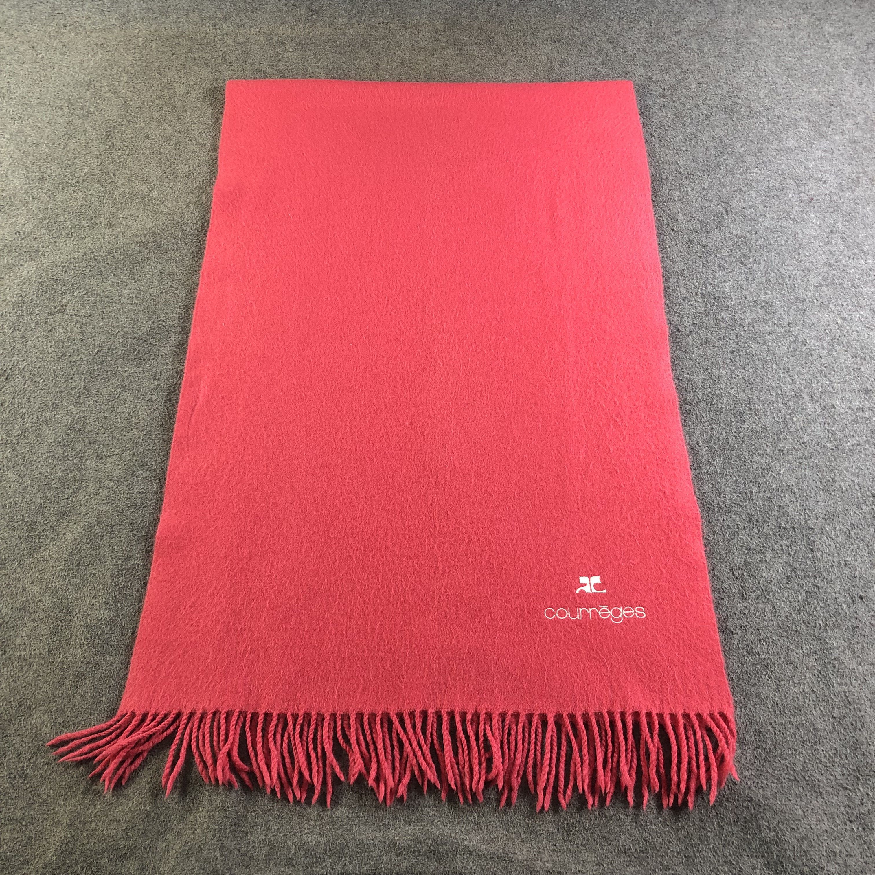 Courreges Courreges Pink Wool Scarf Muffler V2041 Size ONE SIZE - 2 Thumbnail