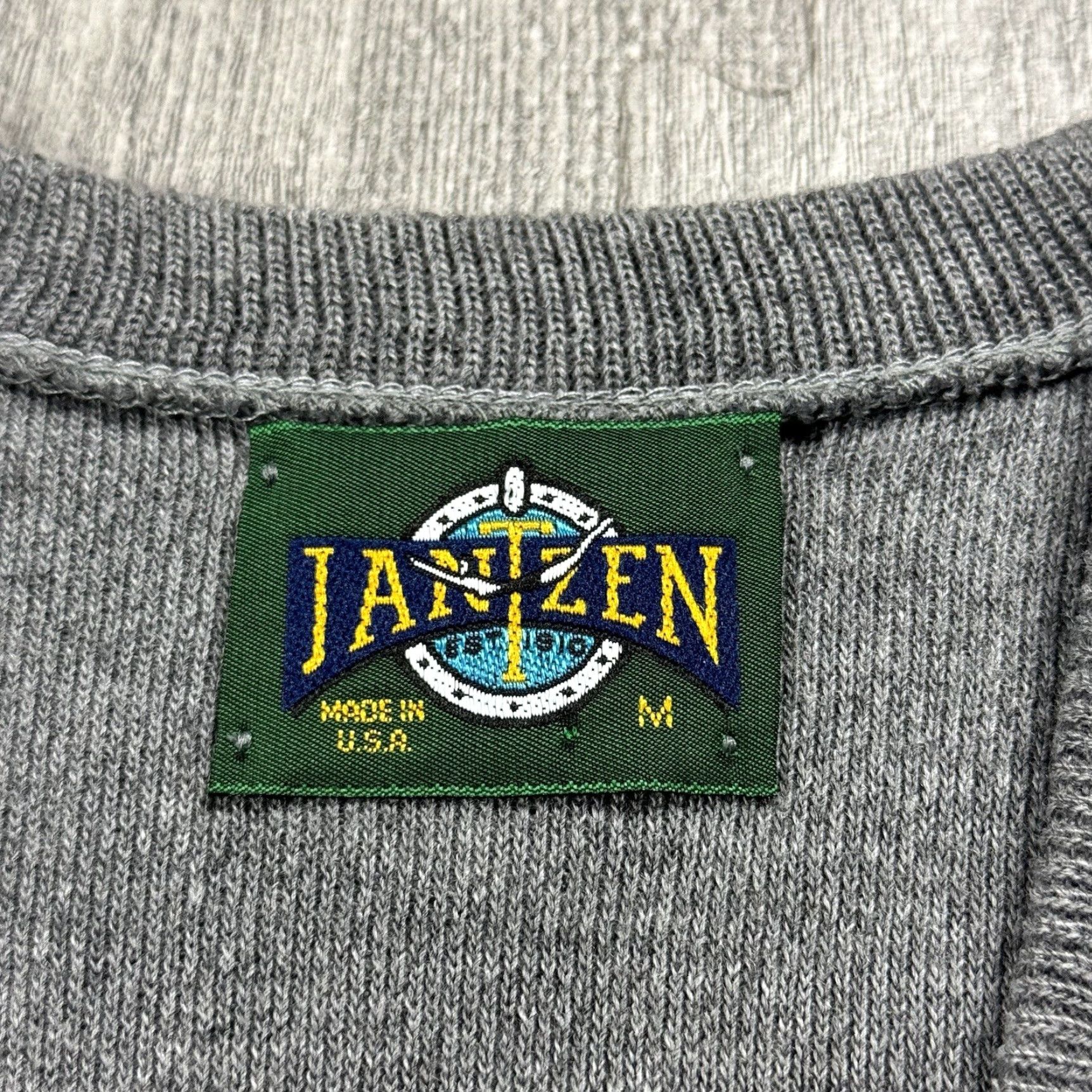 Jantzen VINTAGE JANTZEN USA MADE GREY V-NECK PULLOVER SWEATER MENS MEDIUM ACRYLIC CASUAL PREPPY 90s Size US M / EU 48-50 / 2 - 3 Thumbnail