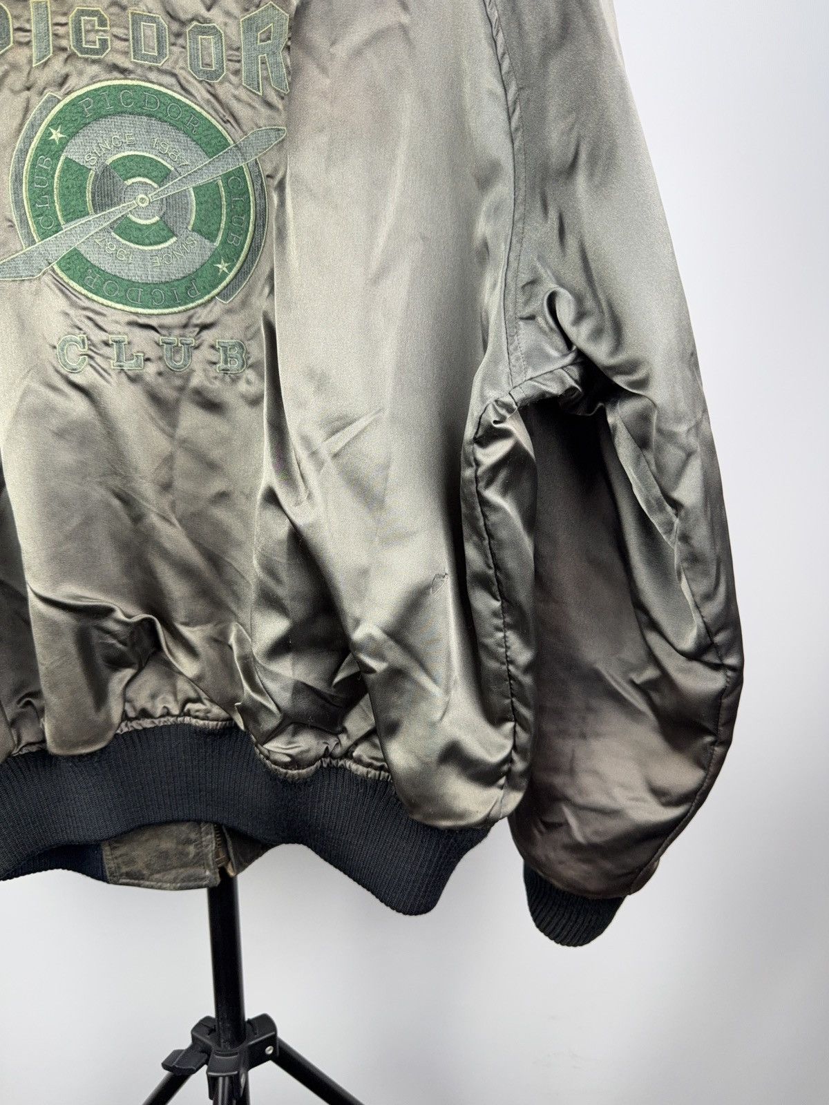 Other Vintage 90s Picdor Club Air Force Leather Bomber Jacket Size US S / EU 44-46 / 1 - 23 Thumbnail