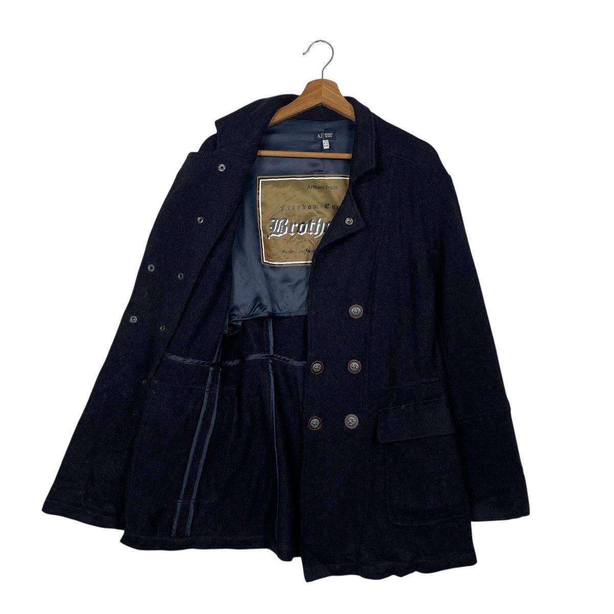 Armani Armani Jeans Brotherhood Double Breasted Jacket Size US XS / EU 42 / 0 - 10 Thumbnail