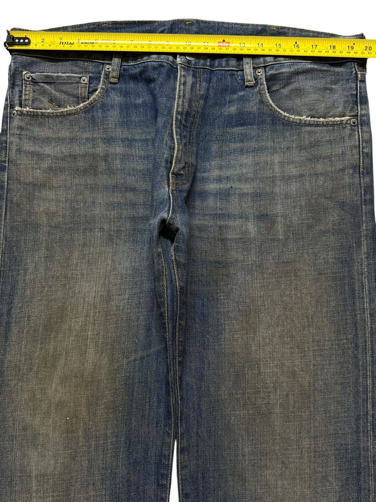 Uniqlo Vintage Y2K Japanese Uniqlo Blue Mud Wash Wide Leg Loose Fit Size US 38 / EU 54 - 8 Thumbnail