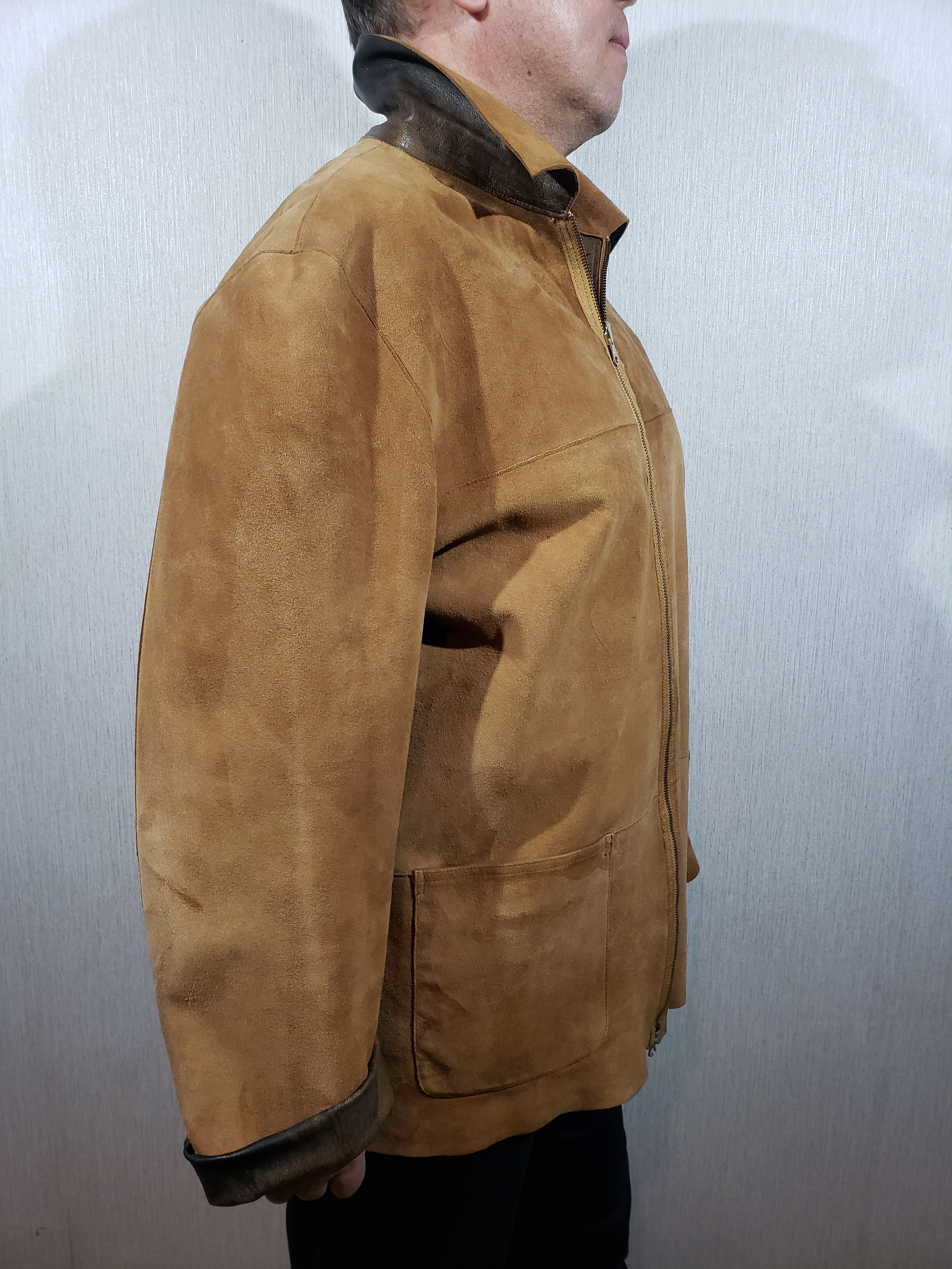 Other Double-sided men's leather shirt with a metal zipper. Size US XL / EU 56 / 4 - 6 Thumbnail