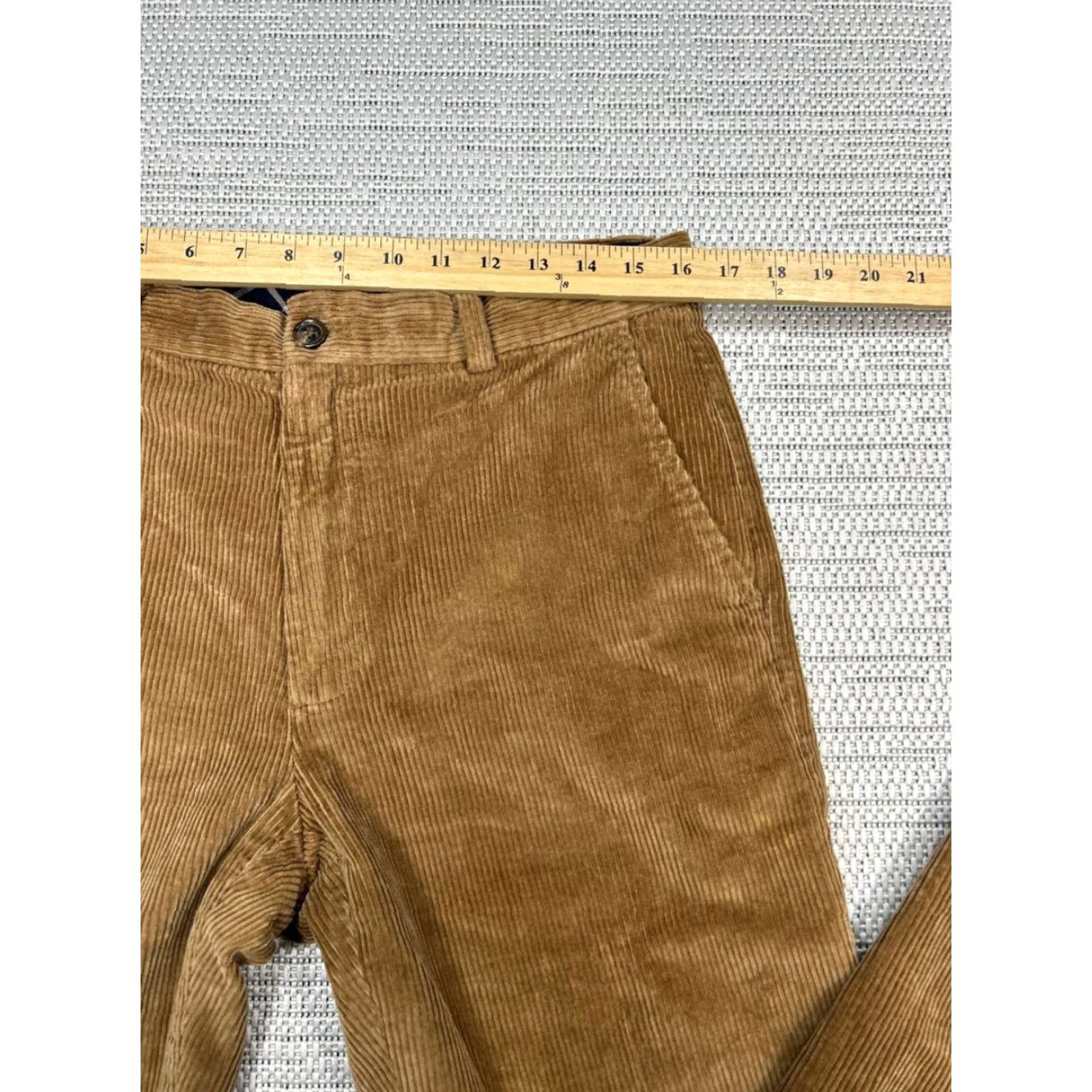 Brooks Brothers Brooks Brothers Clark Corduroy Pants Mens 33 Brown Stretch Mid Rise Straight Leg Size US 33 - 6 Thumbnail